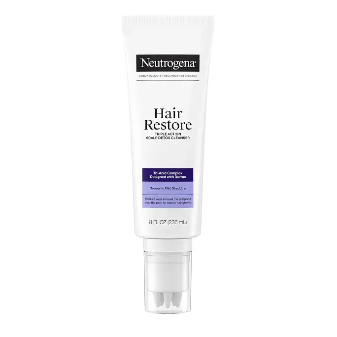 Neutrogena® Hair Restore Triple Action Scalp Detox Cleanser, front packaging card image