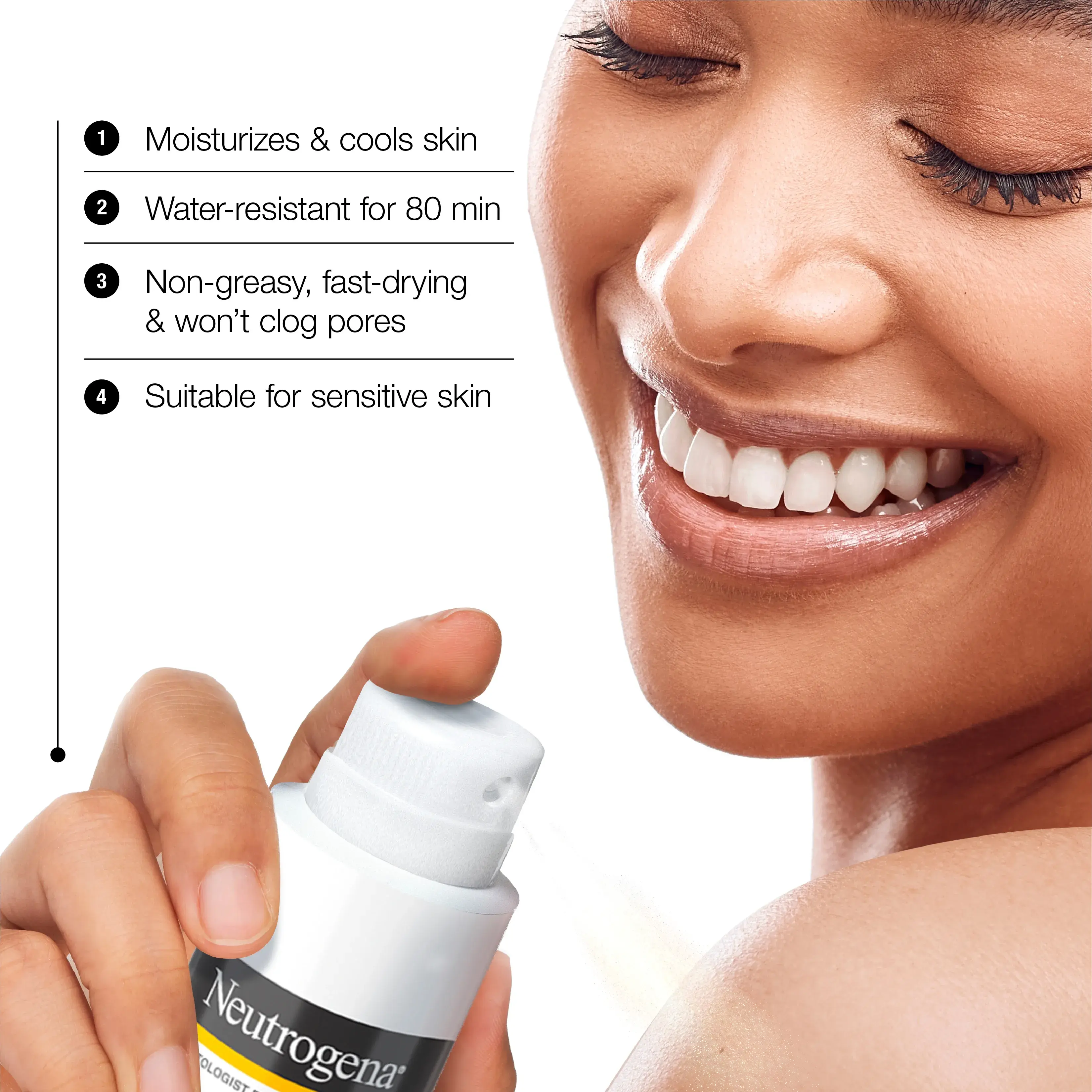 Neutrogena Clear Body SPF 50 Sunscreen Spray, Non-Comedogenic, 5 oz