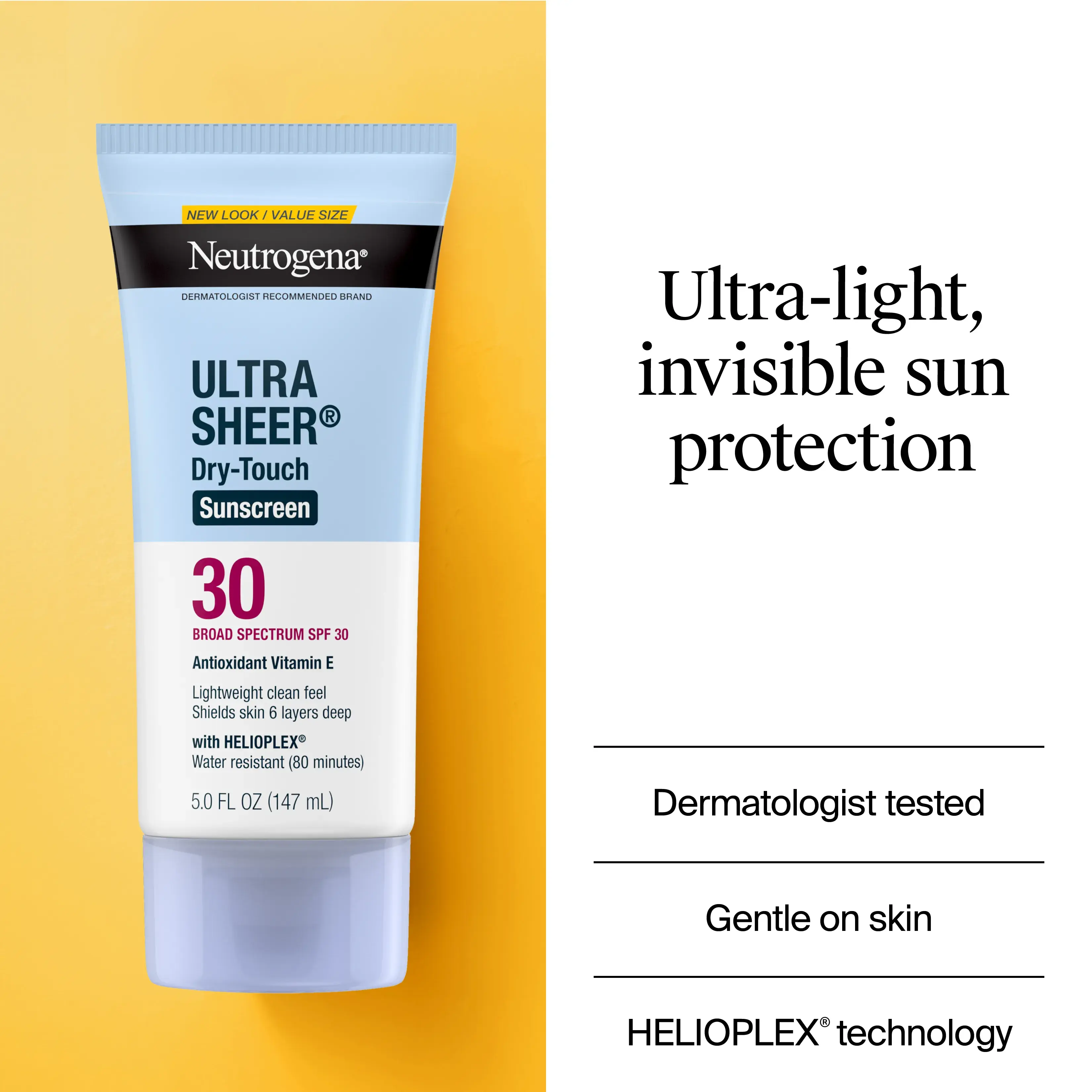 Neutrogena Ultra Sheer Dry-Touch Sunscreen Lotion Broad Spectrum SPF 30, 5 Fl. Oz