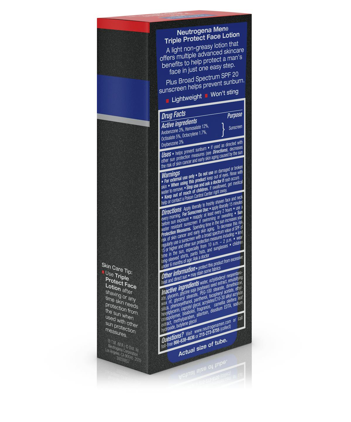 Neutrogena® Men Triple Protect Face Lotion Broad Spectrum SPF 20
