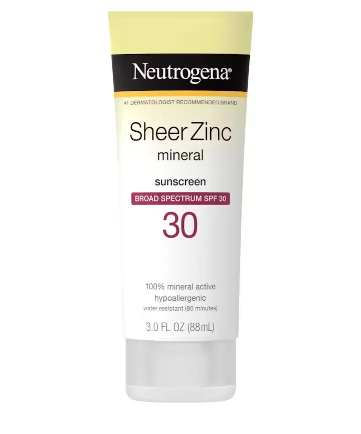 Neutrogena Sheer Zinc Dry-Touch Sunscreen Broad Spectrum SPF 30
