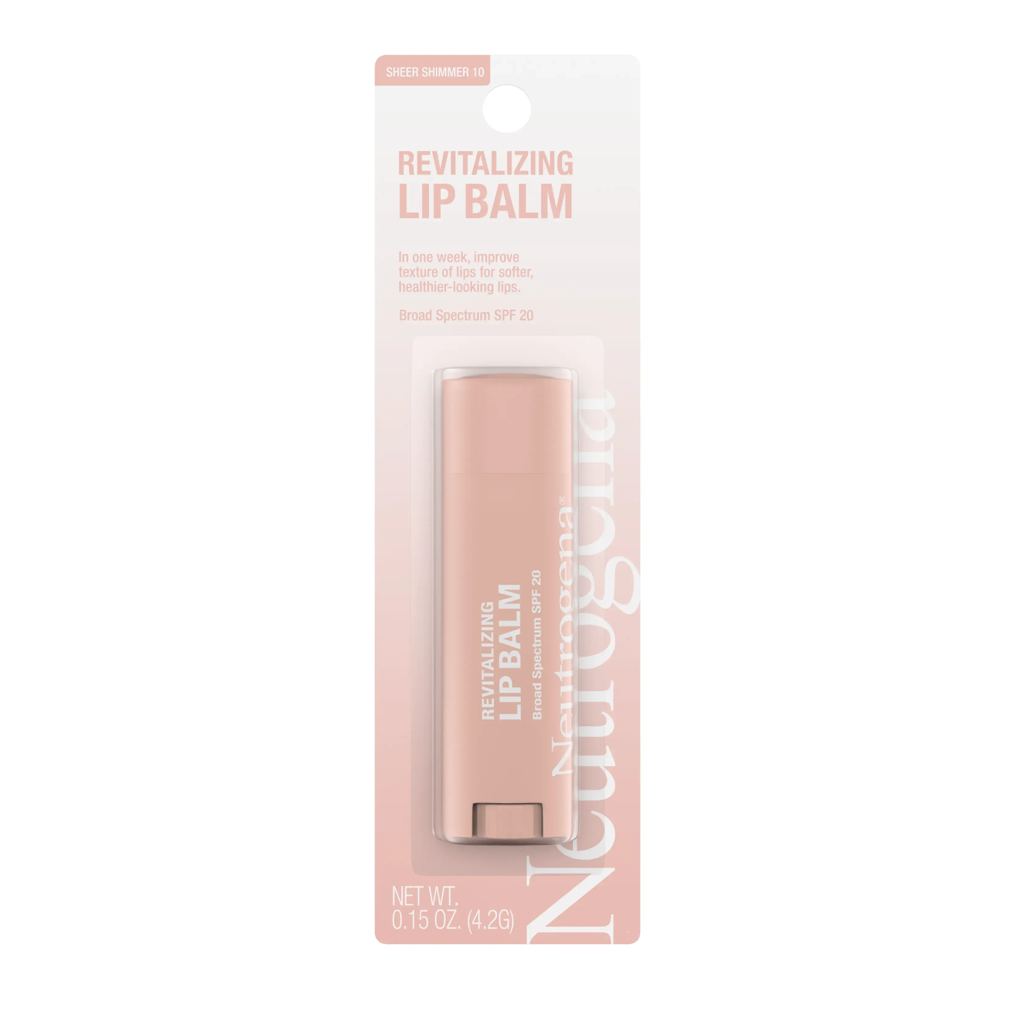 Neutrogena Revitalizing Lip Balm SPF 20, Sheer Shimmer 10, .15 Oz
