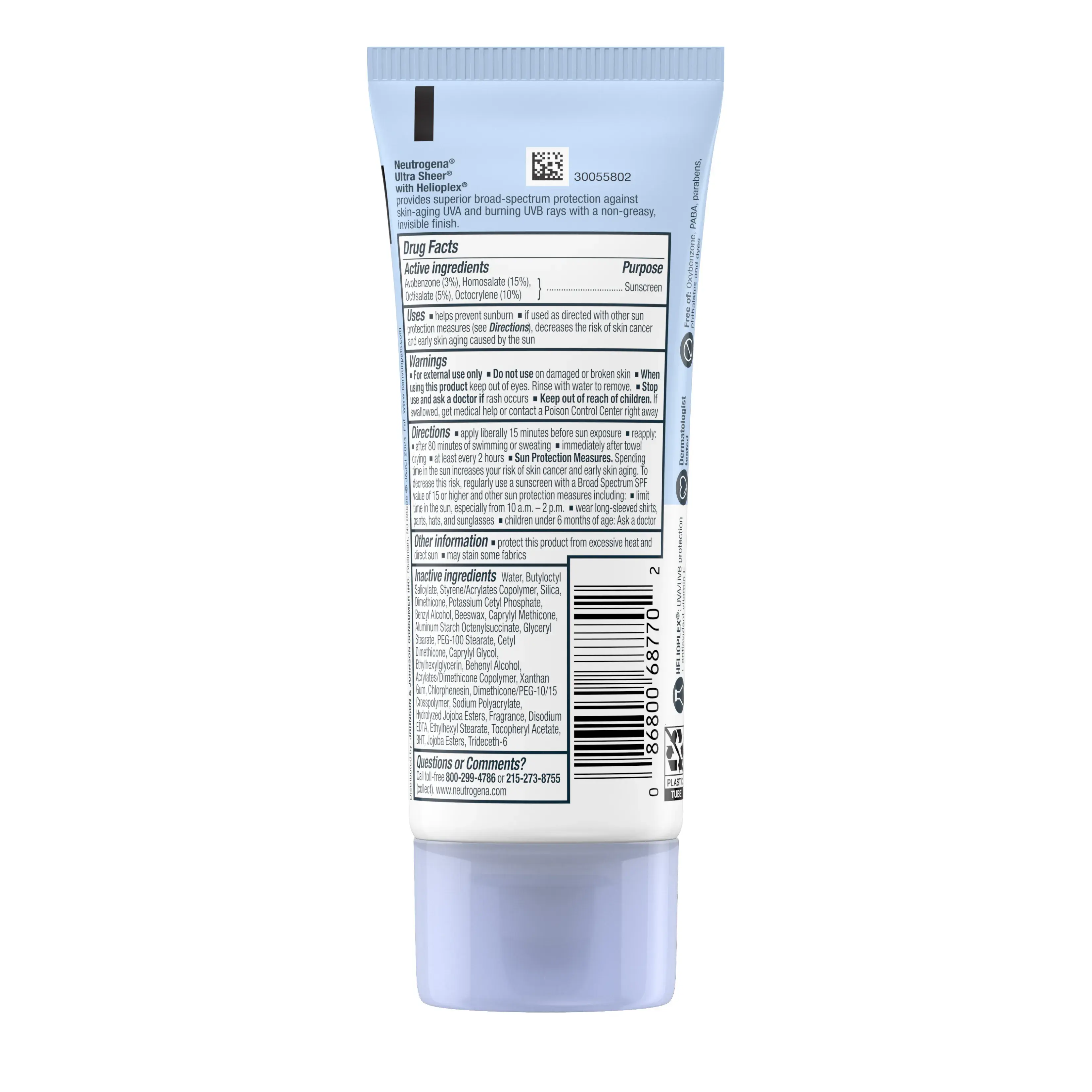 Neutrogena Ultra Sheer Dry-Touch Sunscreen Lotion Broad Spectrum SPF 70, 3 Fl. Oz