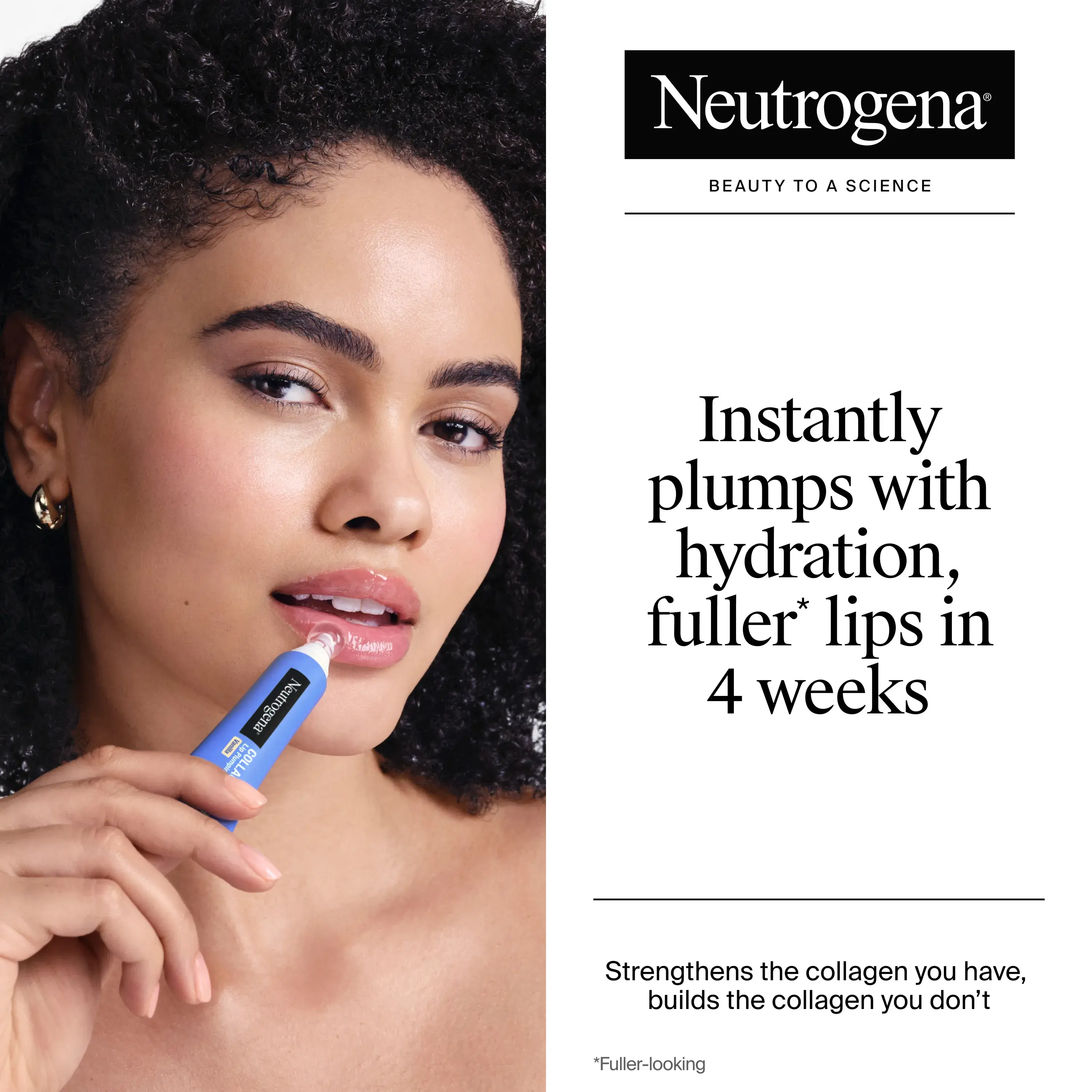 Collagen Bank Lip Plumping Treatment instantly plumps with hydration, fuller lips in 4 weeks