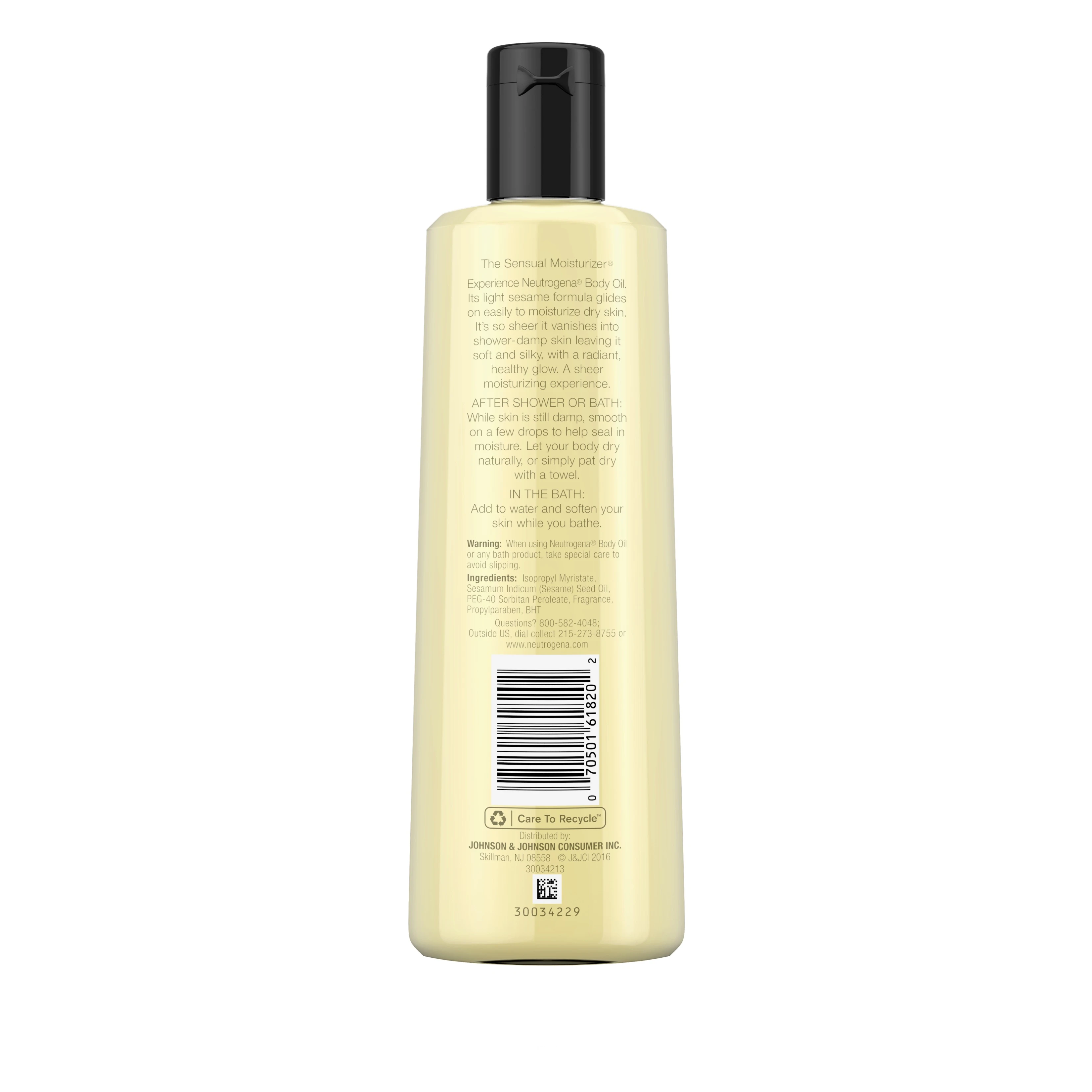 Neutrogena&reg; Body Oil, Light Sesame Formula For Dry Skin