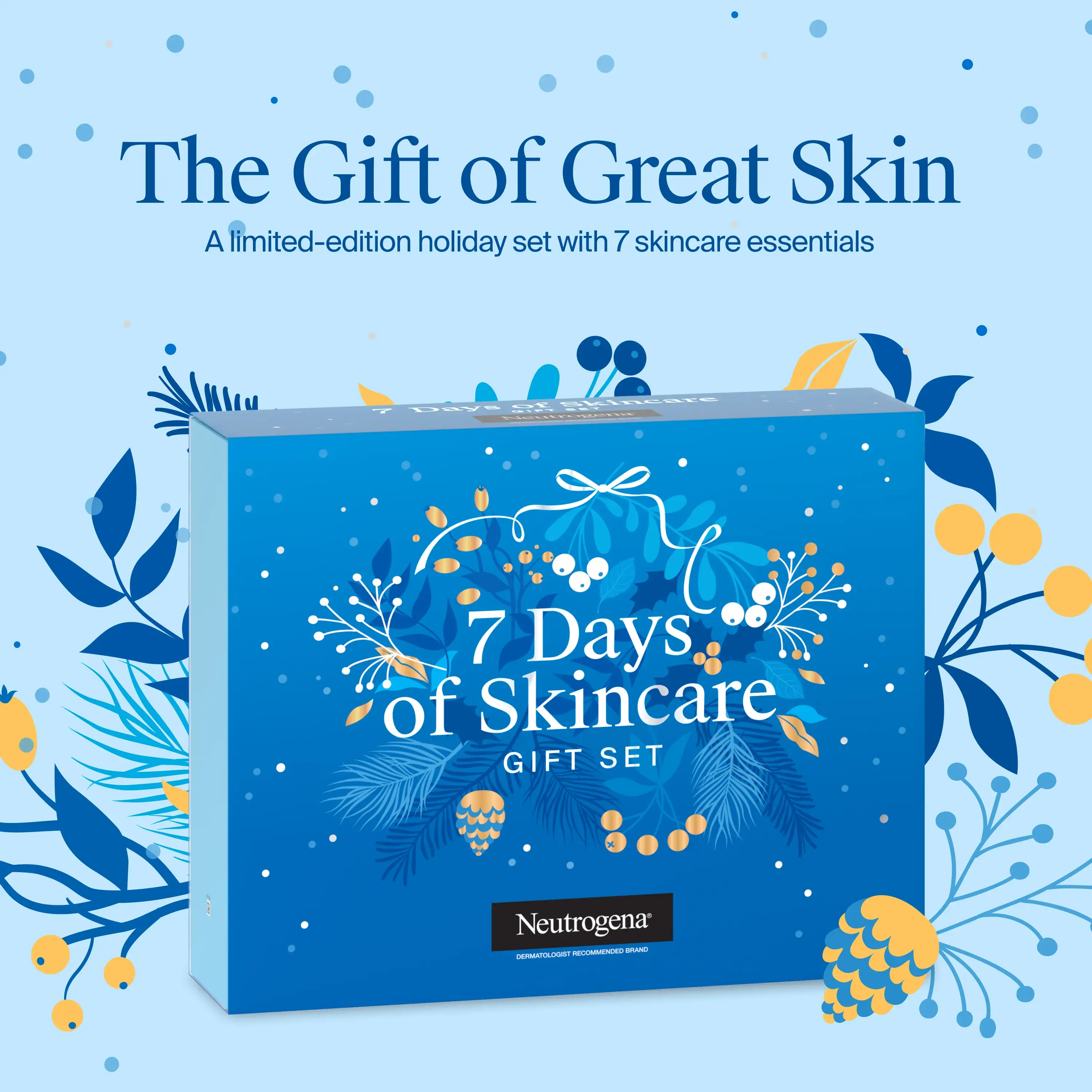 The Gift of Great Skin. A limited-edition holiday set with 7 skincare essentials