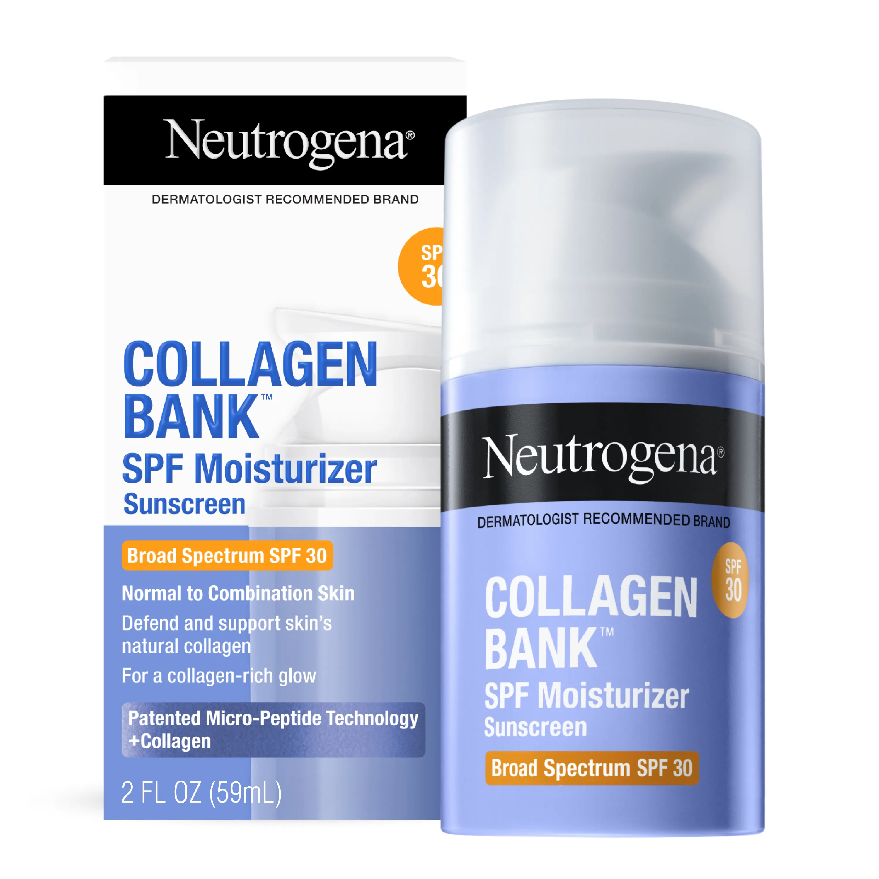 Neutrogena Collagen Bank Broad Spectrum SPF 30 Face Moisturizer, front image
