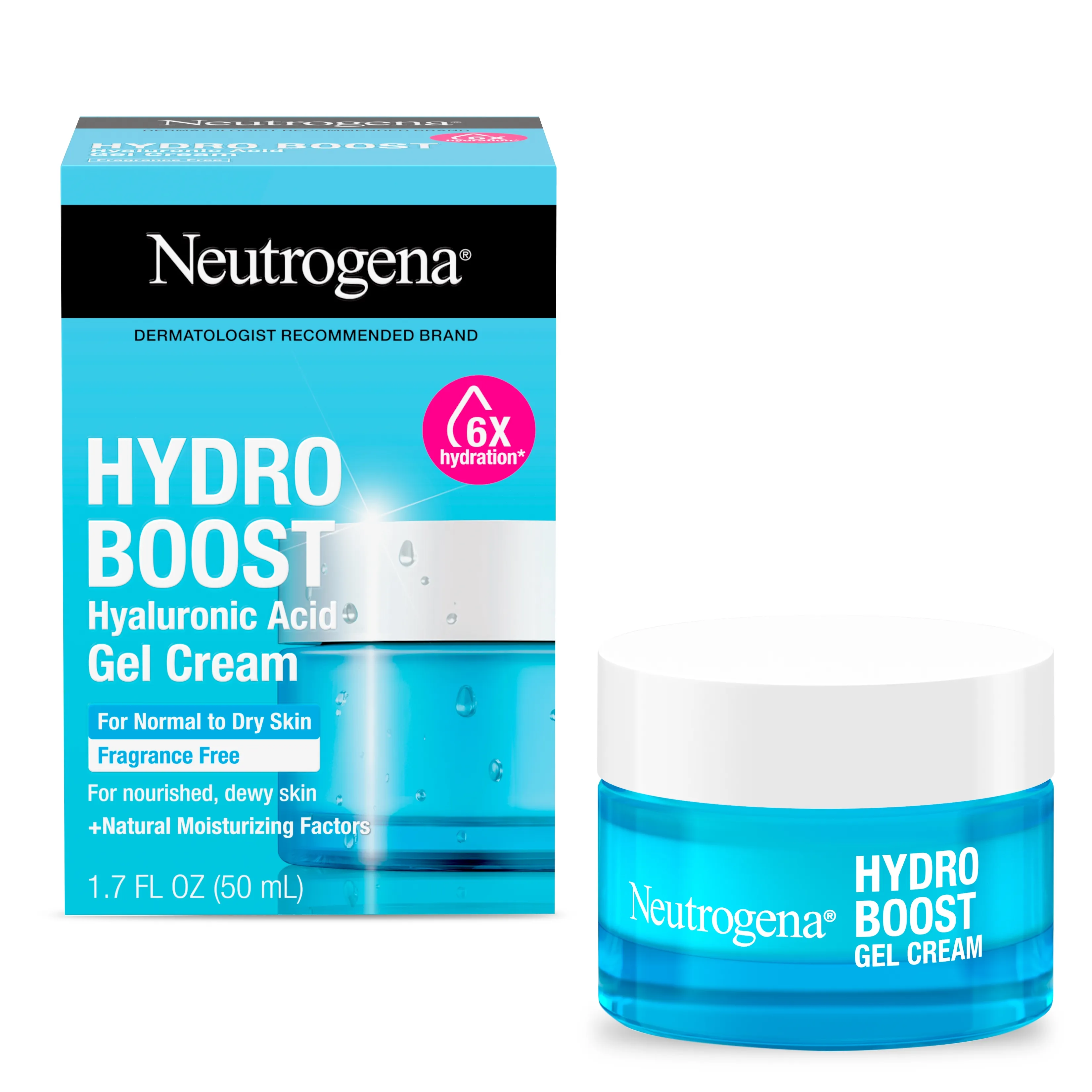 Neutrogena Hydro Boost Hyaluronic Acid Gel Cream Fragrance Free 1.7 Fl. Oz