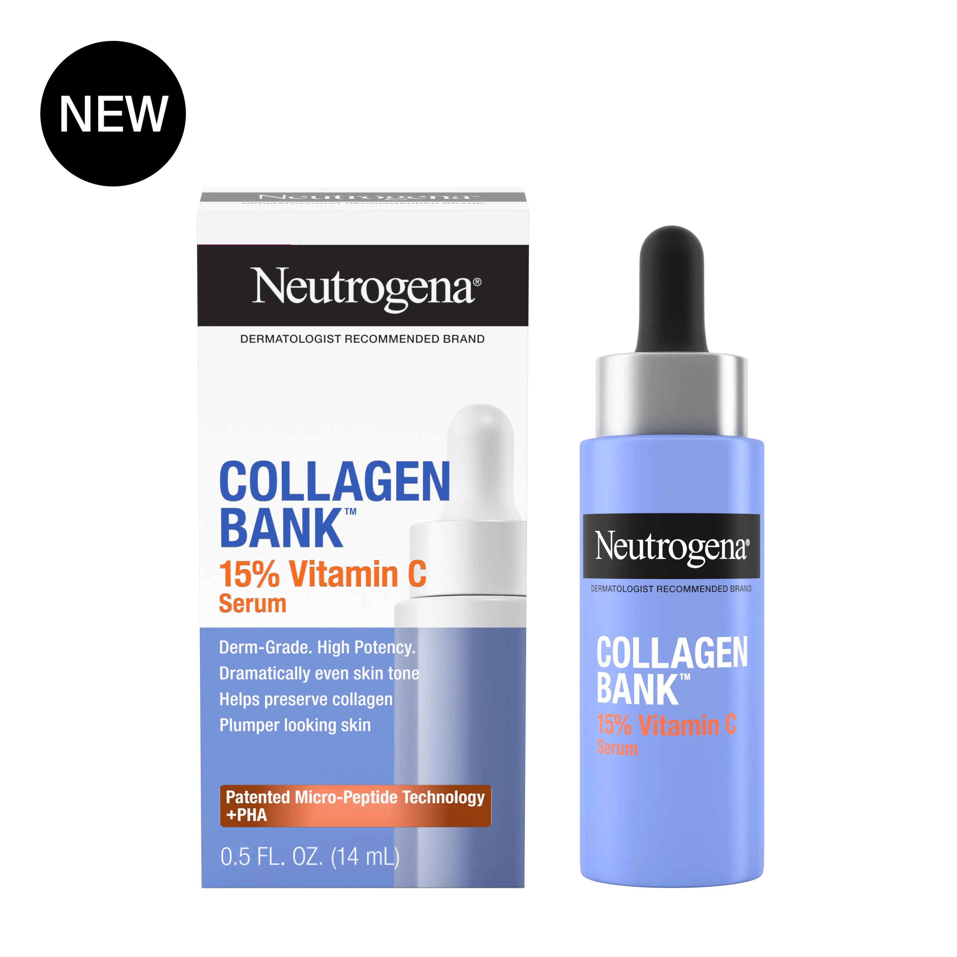 Collagen Bank 15% Vitamin C Glow Serum, 0.5 Fl. Oz, out of the box image, with new badge