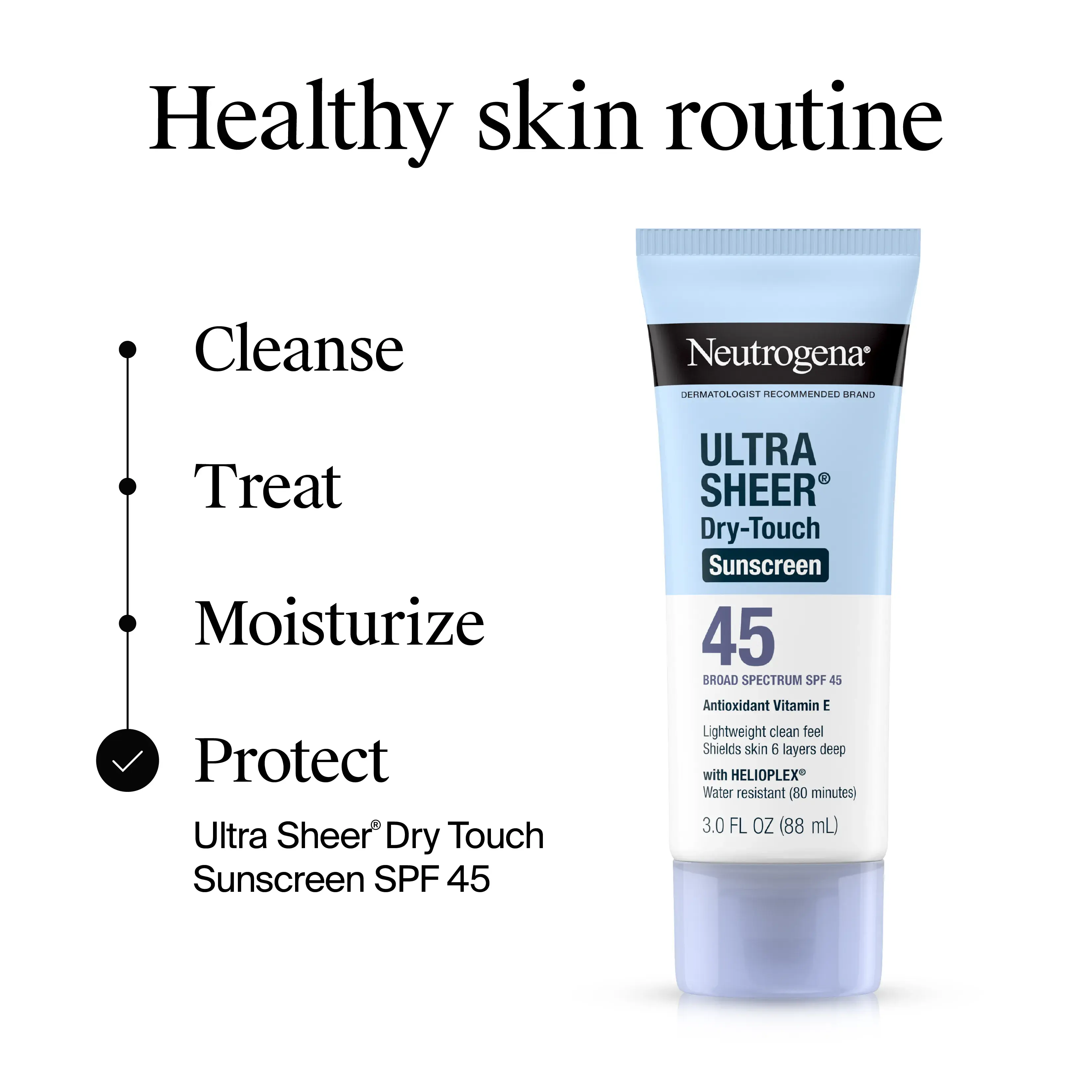 Neutrogena Ultra Sheer Dry-Touch Sunscreen Lotion Broad Spectrum SPF 45, 3 Fl. Oz
