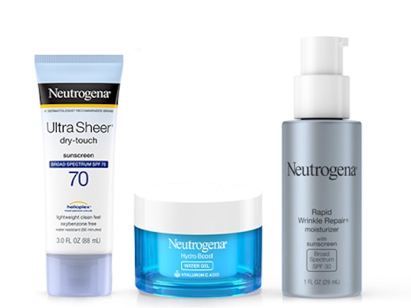 Neutrogena ultra sheer spf and hydroboost and rapid wrinkle repair lines