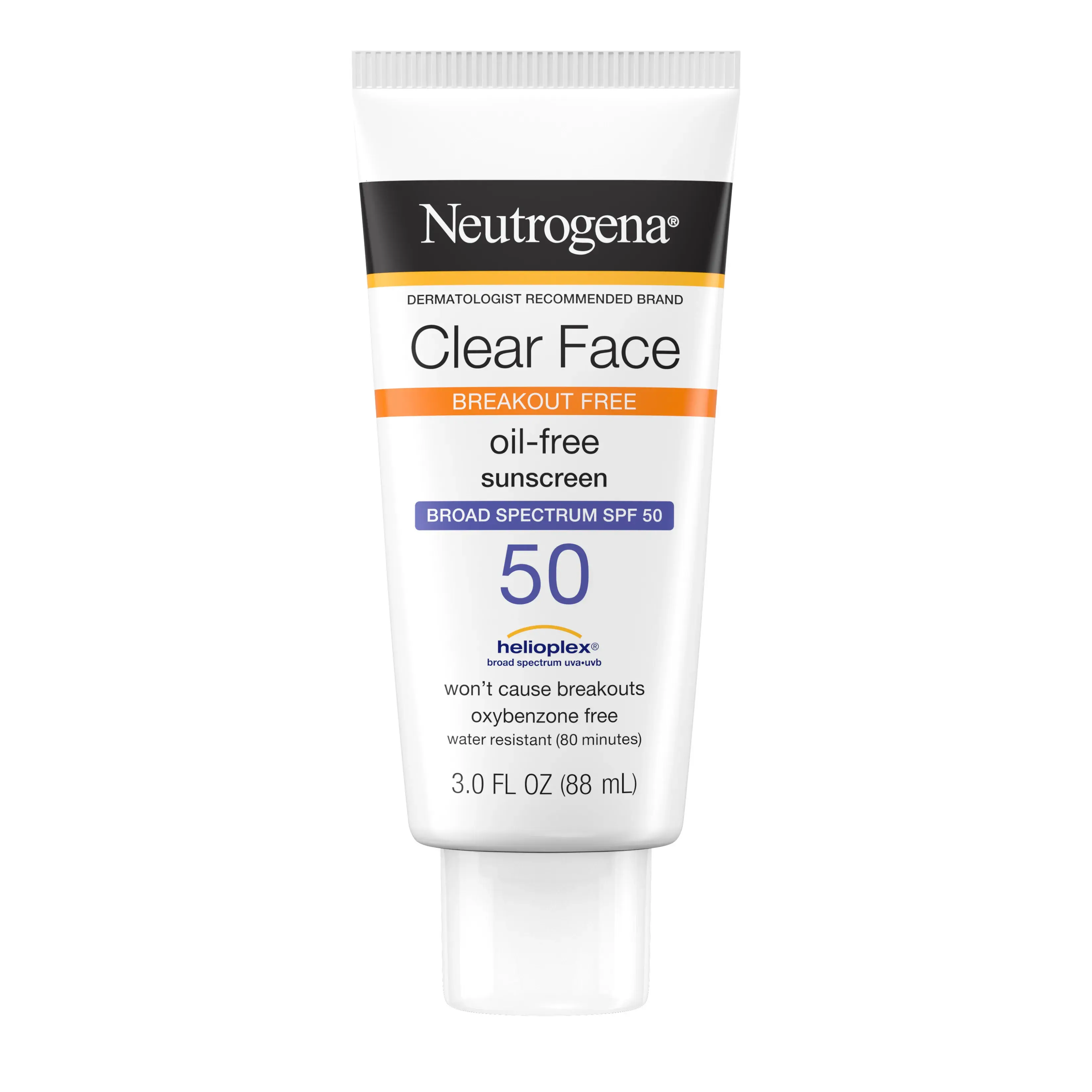Neutrogena Clear Face Break-Out Free Liquid Lotion Sunscreen Broad Spectrum SPF 50, front image