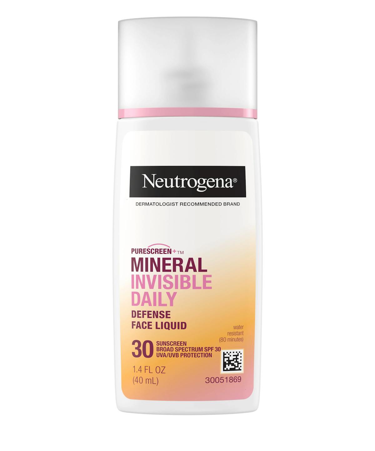 Neutrogena® Purescreen+ Invisible Daily Defense Mineral Face Liquid with SPF 30