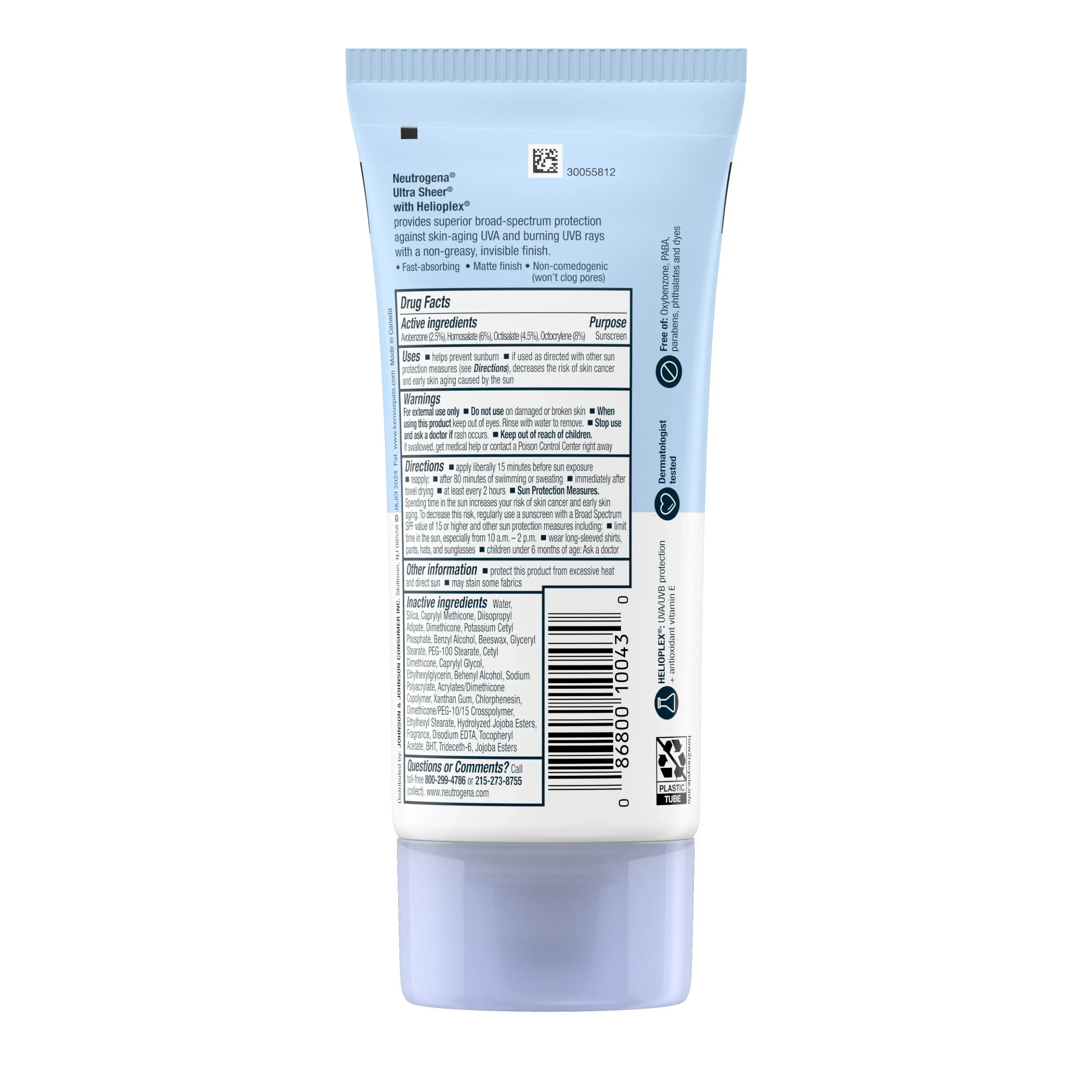 Neutrogena Ultra Sheer Dry-Touch Sunscreen Lotion Broad Spectrum SPF 30, 5 Fl. Oz