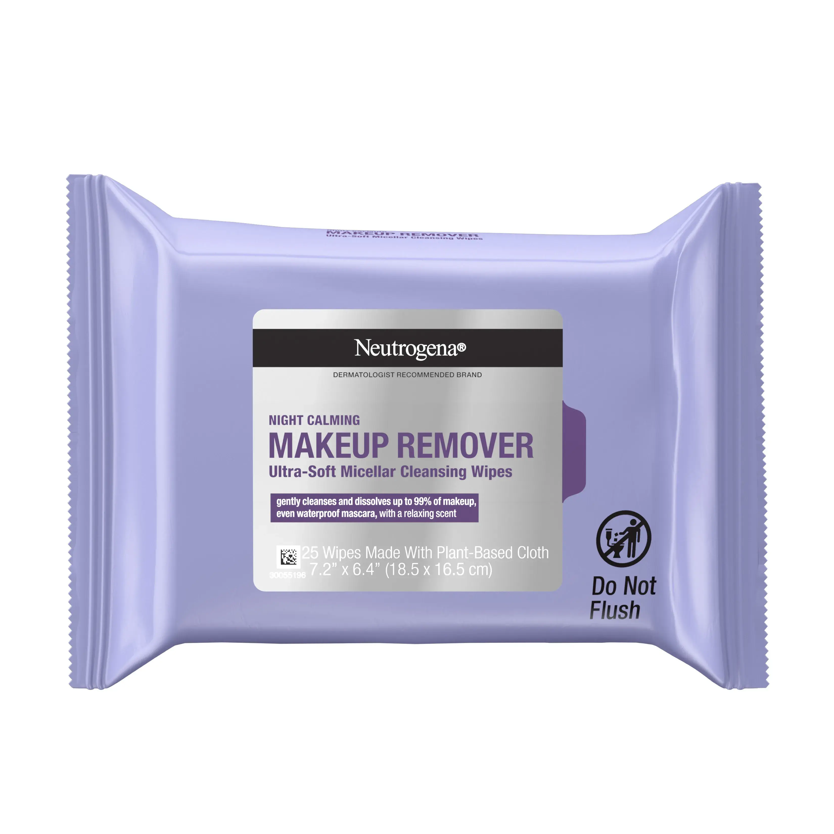Neutrogena Night Calming Makeup Remover Ultra-Soft Micellar Wipes Front of Packaging