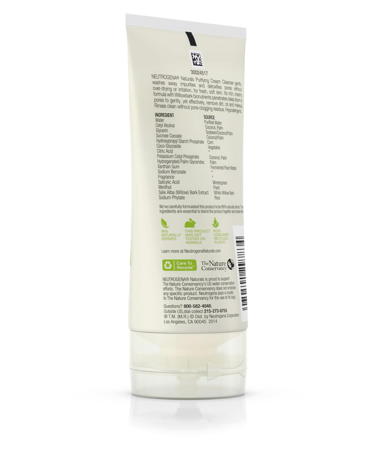 Neutrogena® Naturals Purifying Cream Cleanser 6