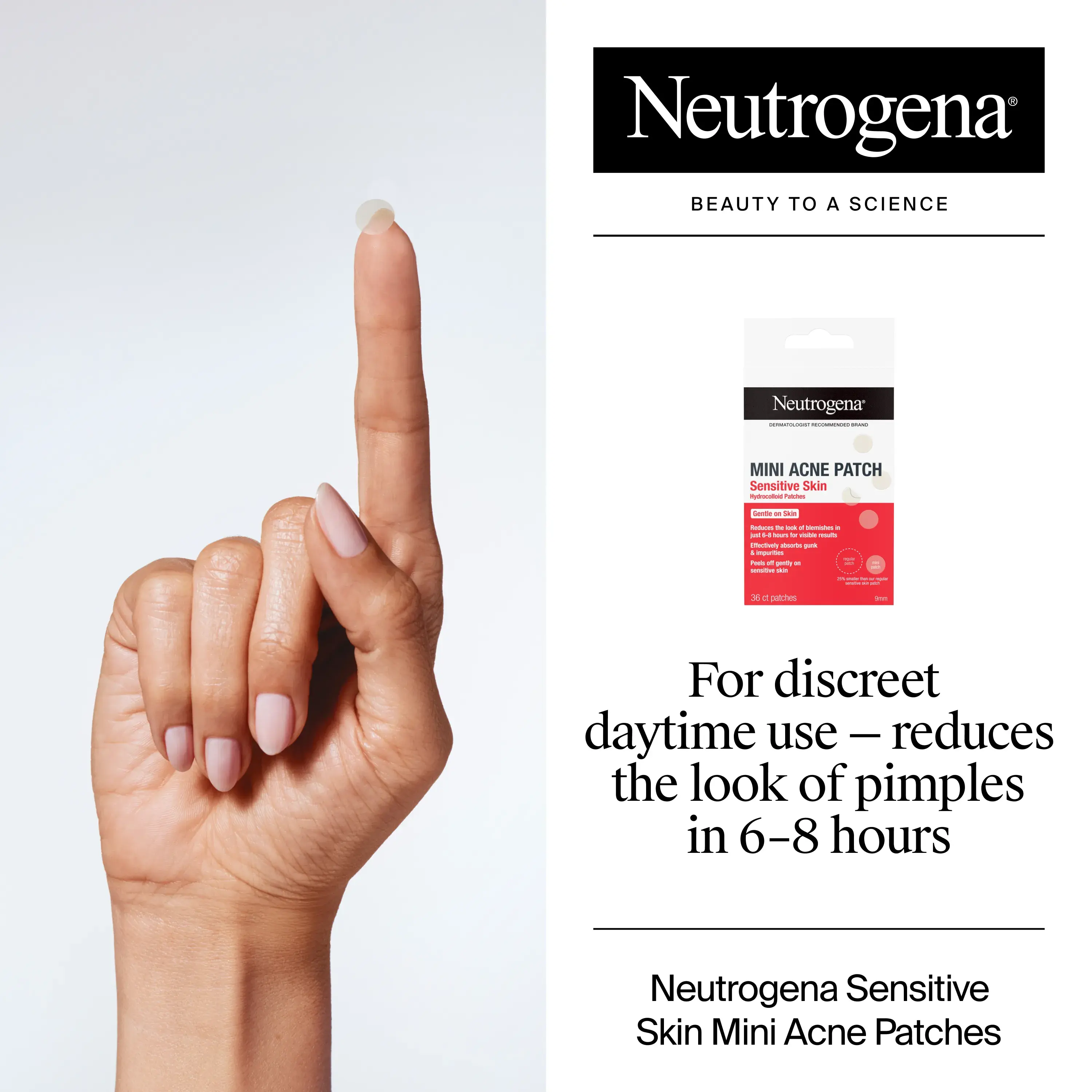 For discreet daytime use - reduces the look of pimples in 6-8 hours.