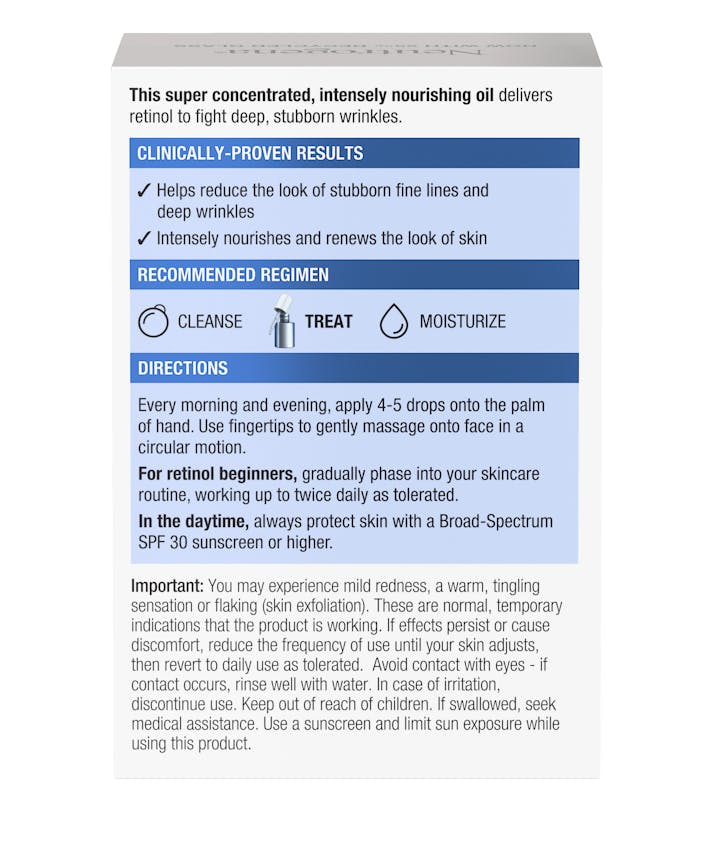 Neutrogena Rapid Wrinkle Repair® Anti-Wrinkle .3% Retinol Lightweight Facial Oil