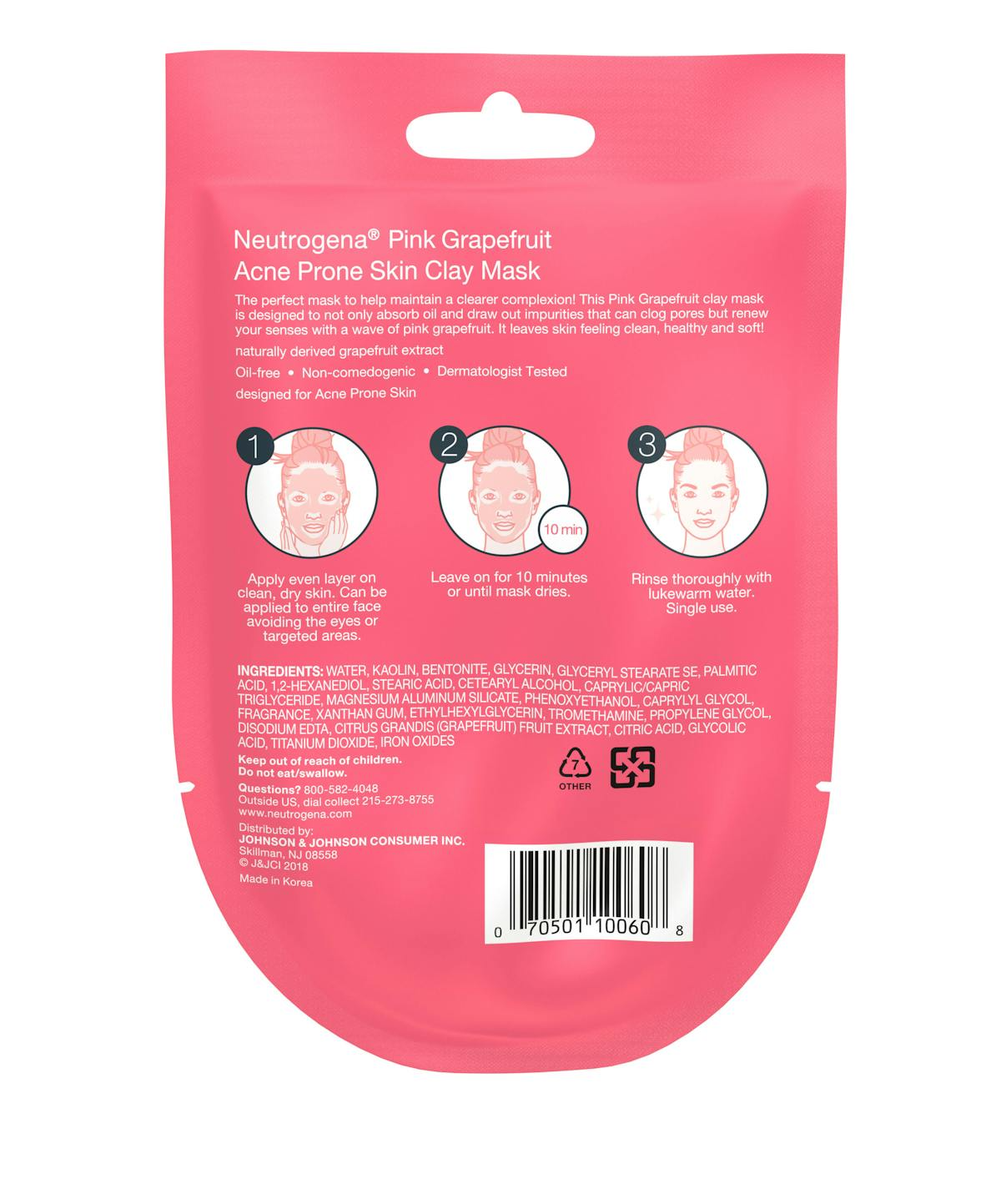 Neutrogena® Pink Grapefruit Acne Prone Skin Clay Mask