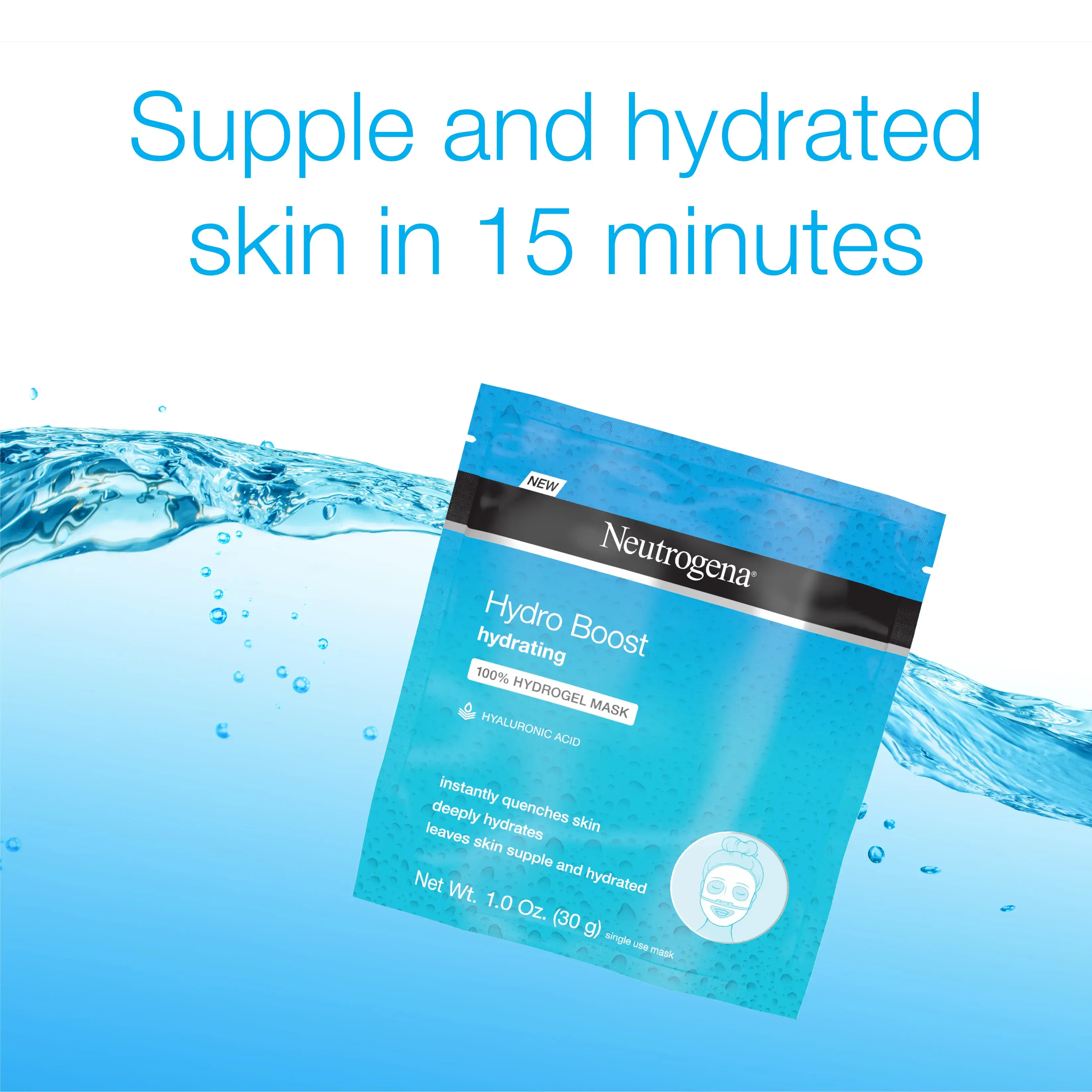 Supple and hydrated skin in 15 minutes with Hydro Booth Hydrogel Mask 