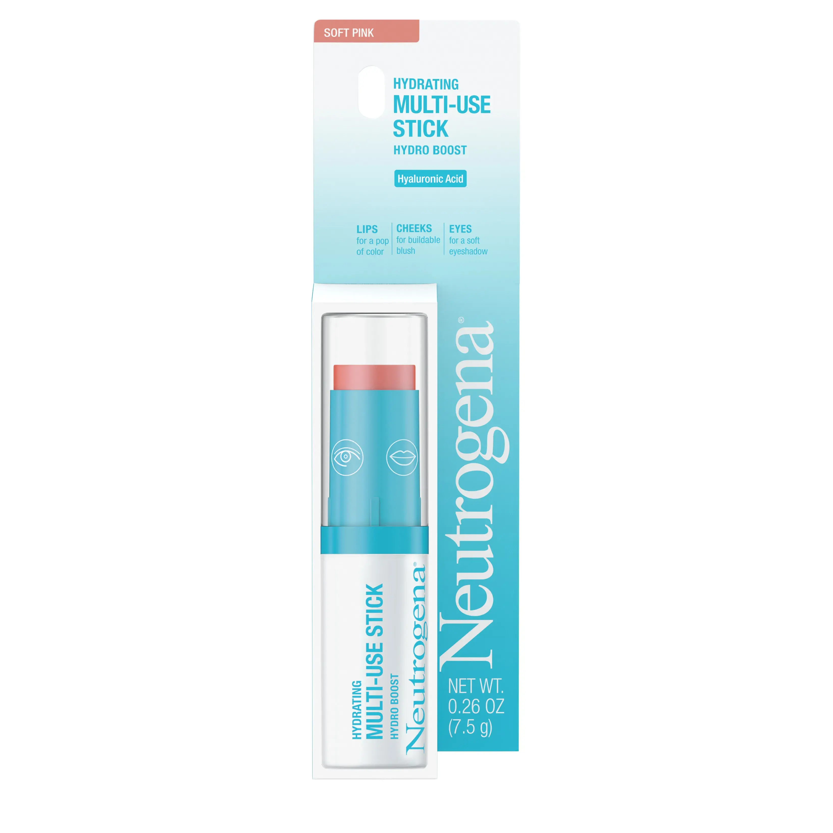 Neutrogena Hydro Boost Hydrating Multi-use Stick, Soft Pink, front image