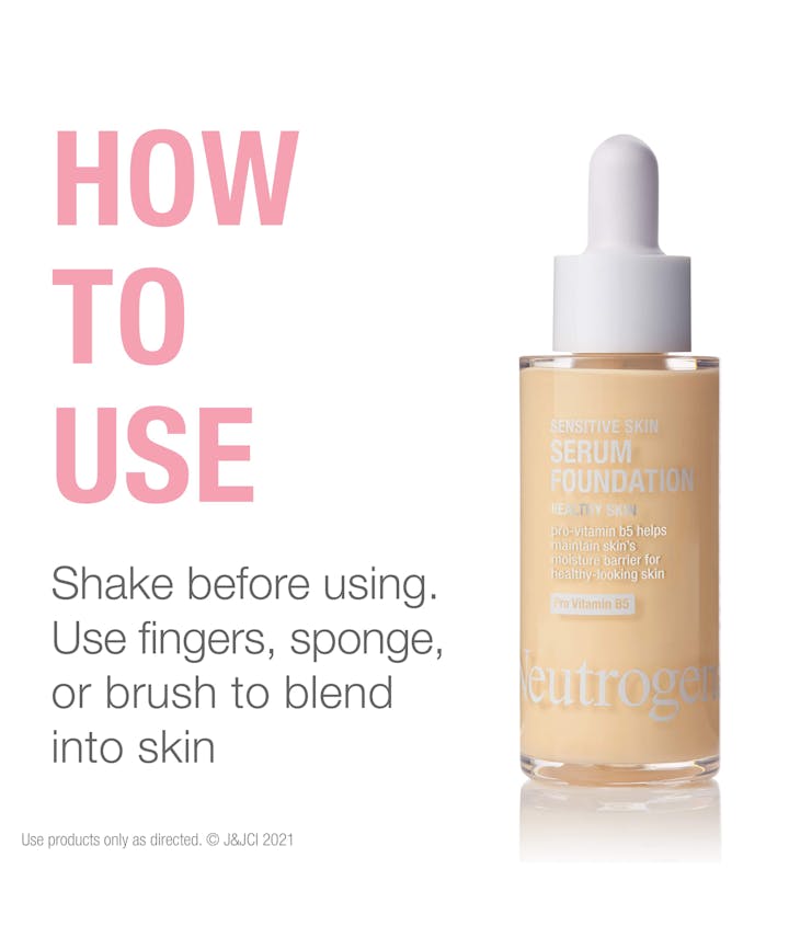 Sensitive Skin Serum Foundation with Moisturizing Vitamin-B5