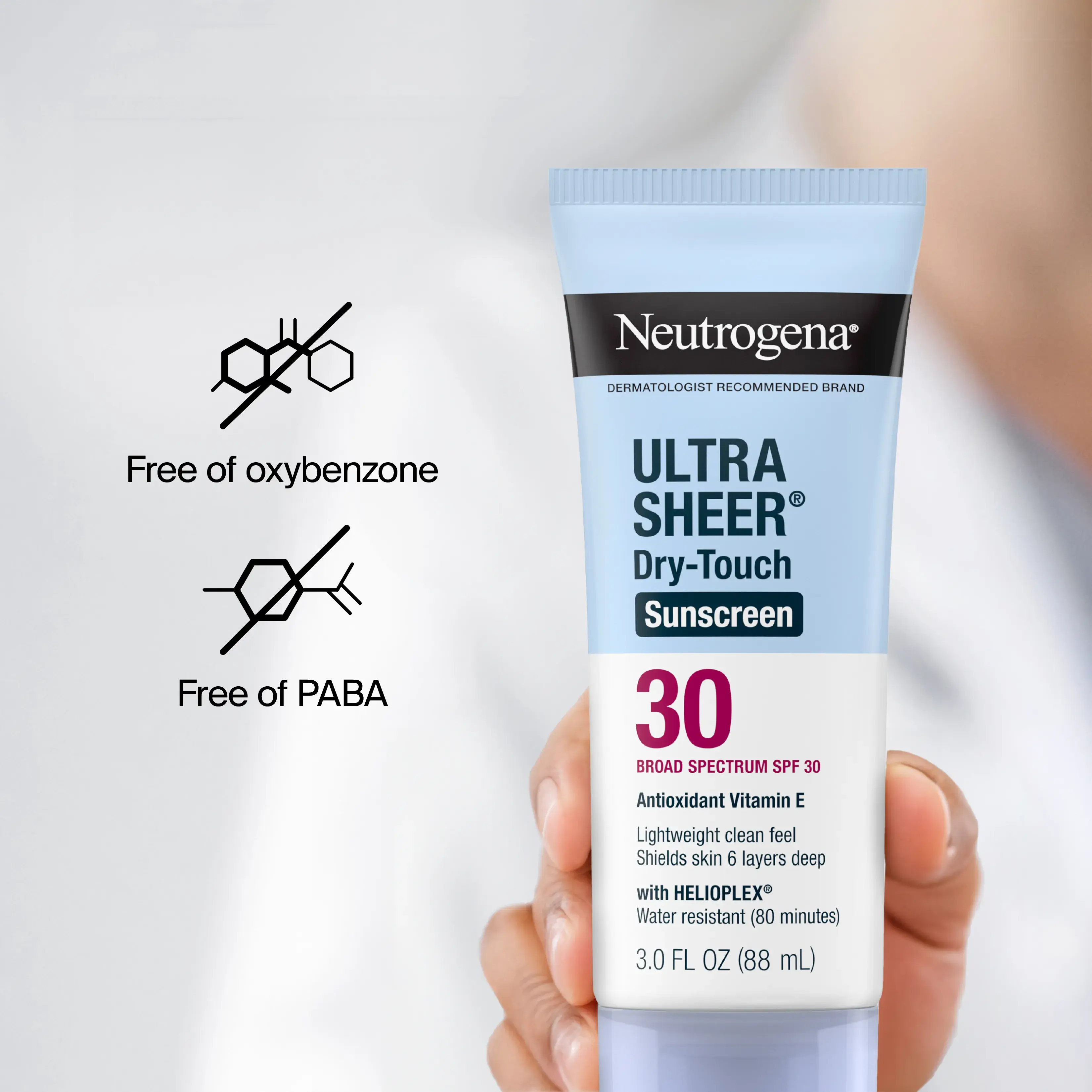 Neutrogena Ultra Sheer Dry-Touch Sunscreen Lotion Broad Spectrum SPF 30, 3 Fl. Oz