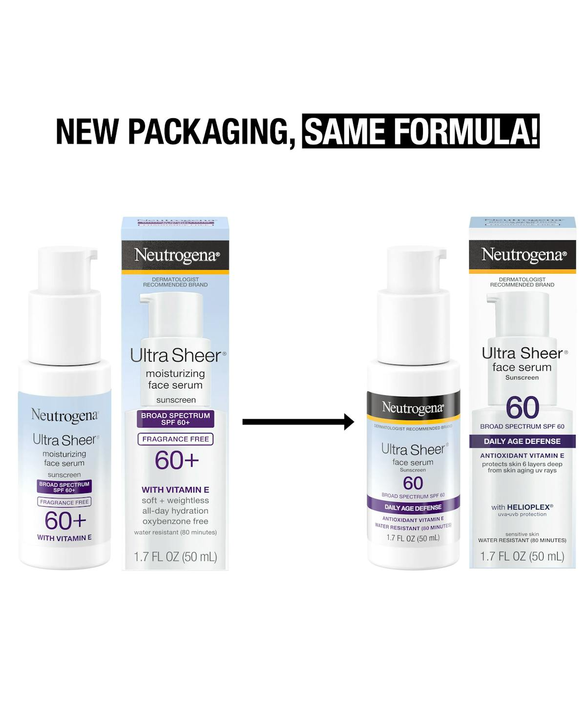 Ultra Sheer® Oil-Free Face Serum With Vitamin E SPF 60+