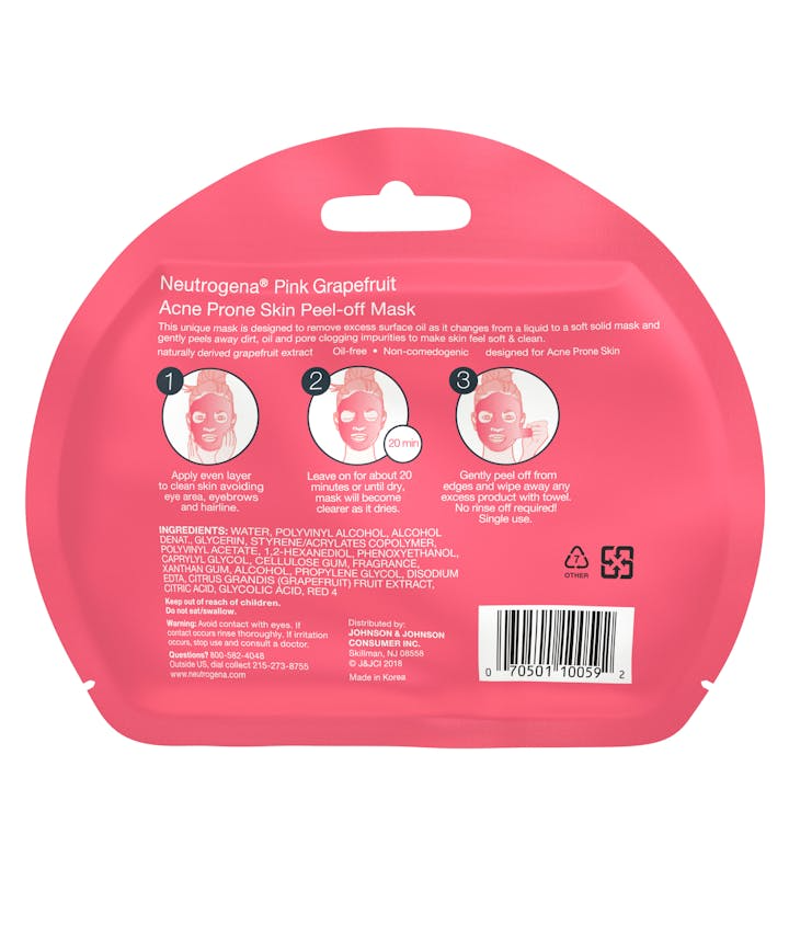 Neutrogena® Pink Grapefruit Acne Prone Skin Peel Off Mask