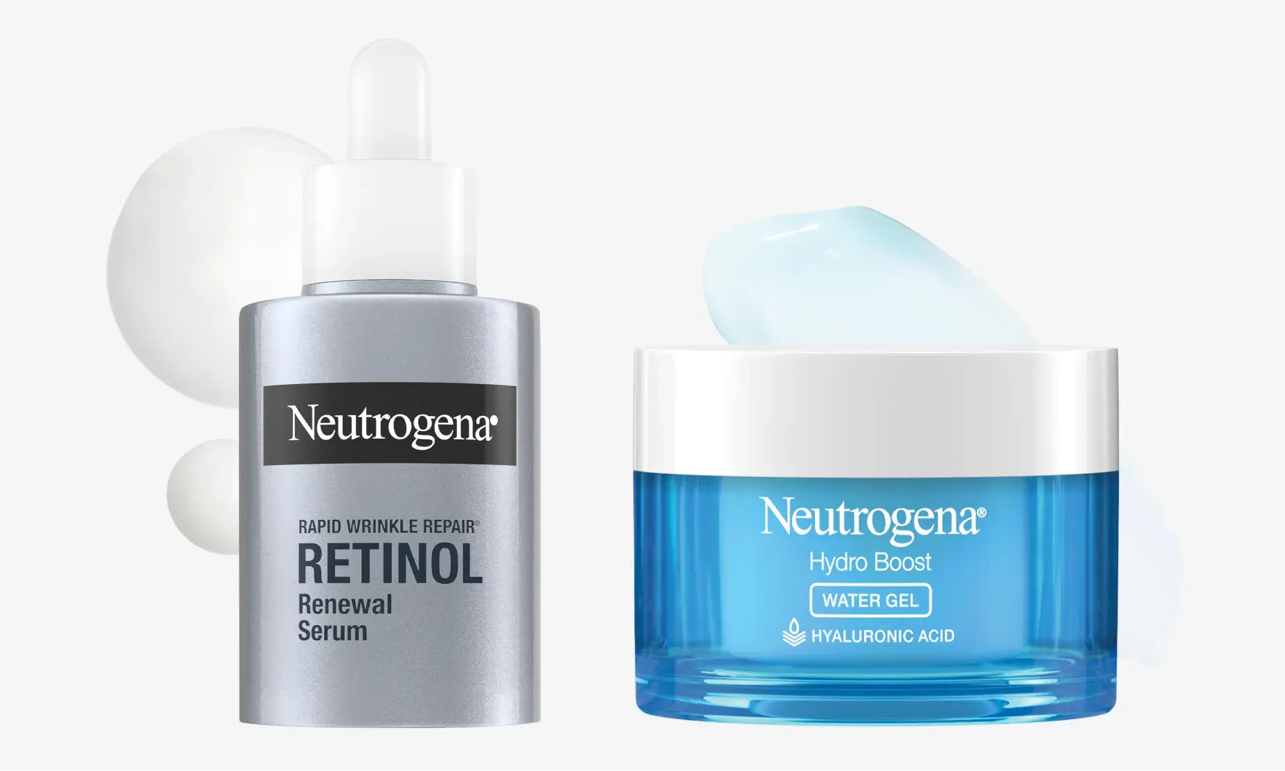 Packaging of Rapid Wrinkle Repair Serum & Hydro Boost Gel Moisturizer