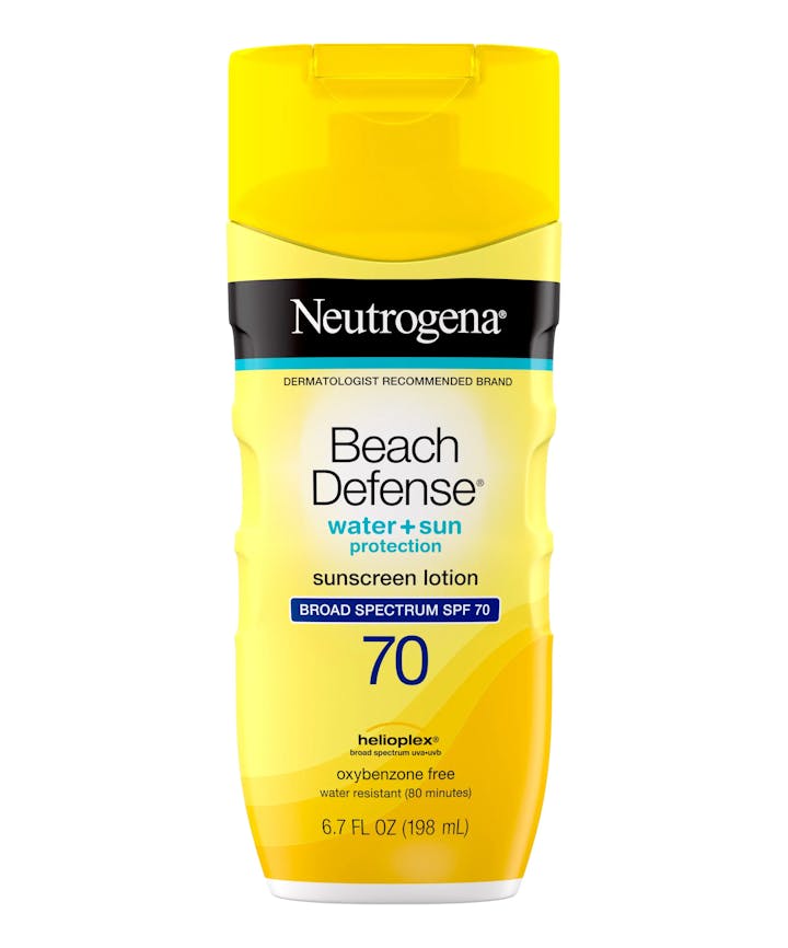 Neutrogena Beach Defense® Water + Sun Protection Oxybenzone-Free Sunscreen Lotion Broad Spectrum SPF 70