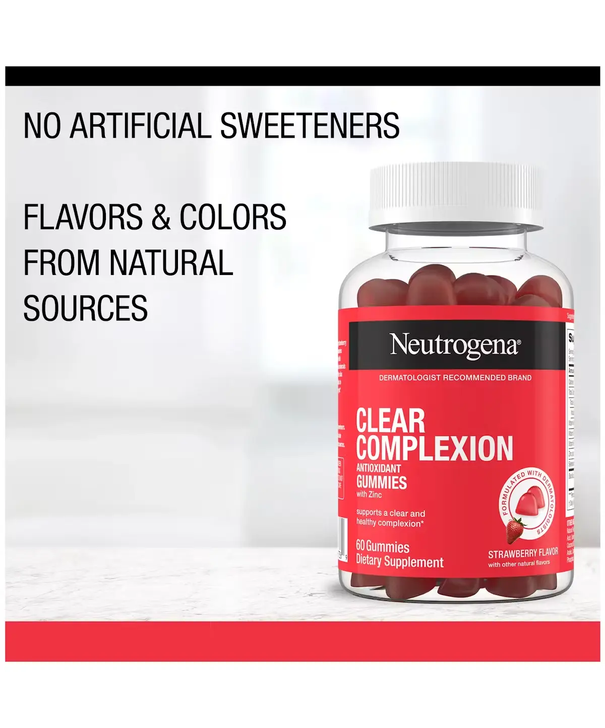 Neutrogena® Clear Complexion Antioxidant Gummies with Zinc 60CT
