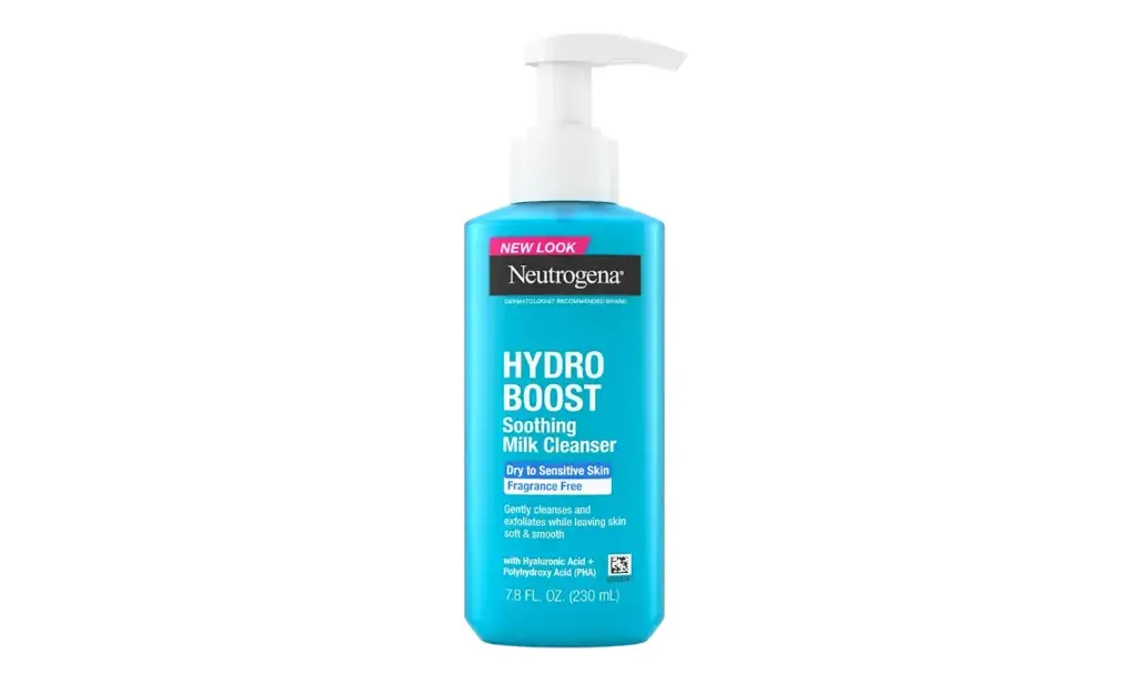 Neutrogena® Hydro Boost Soothing Milk Cleanser Fragrance Free, front of packaging