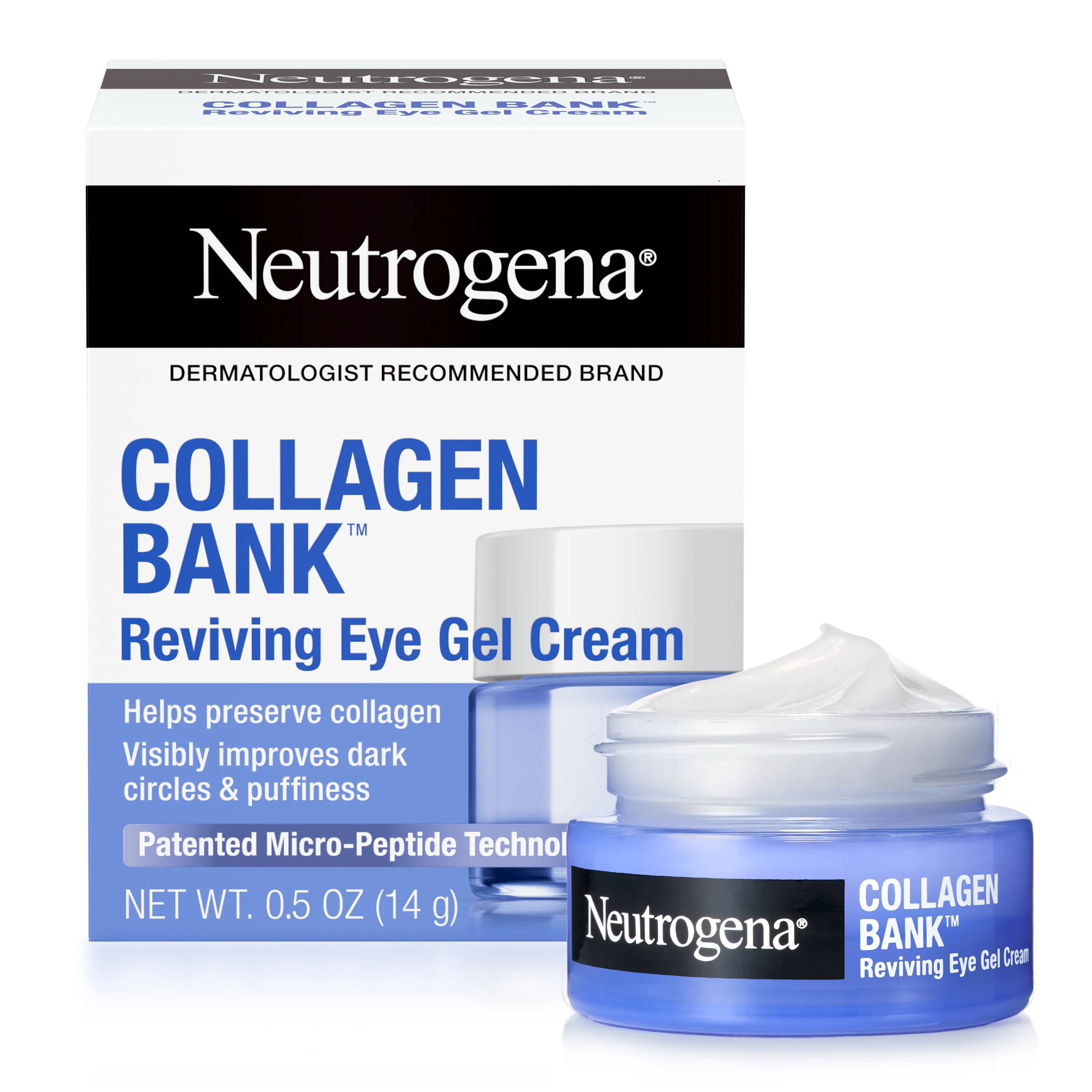 Neutrogena Collagen Bank Reviving Eye Gel Cream, 0.5 Oz, front image