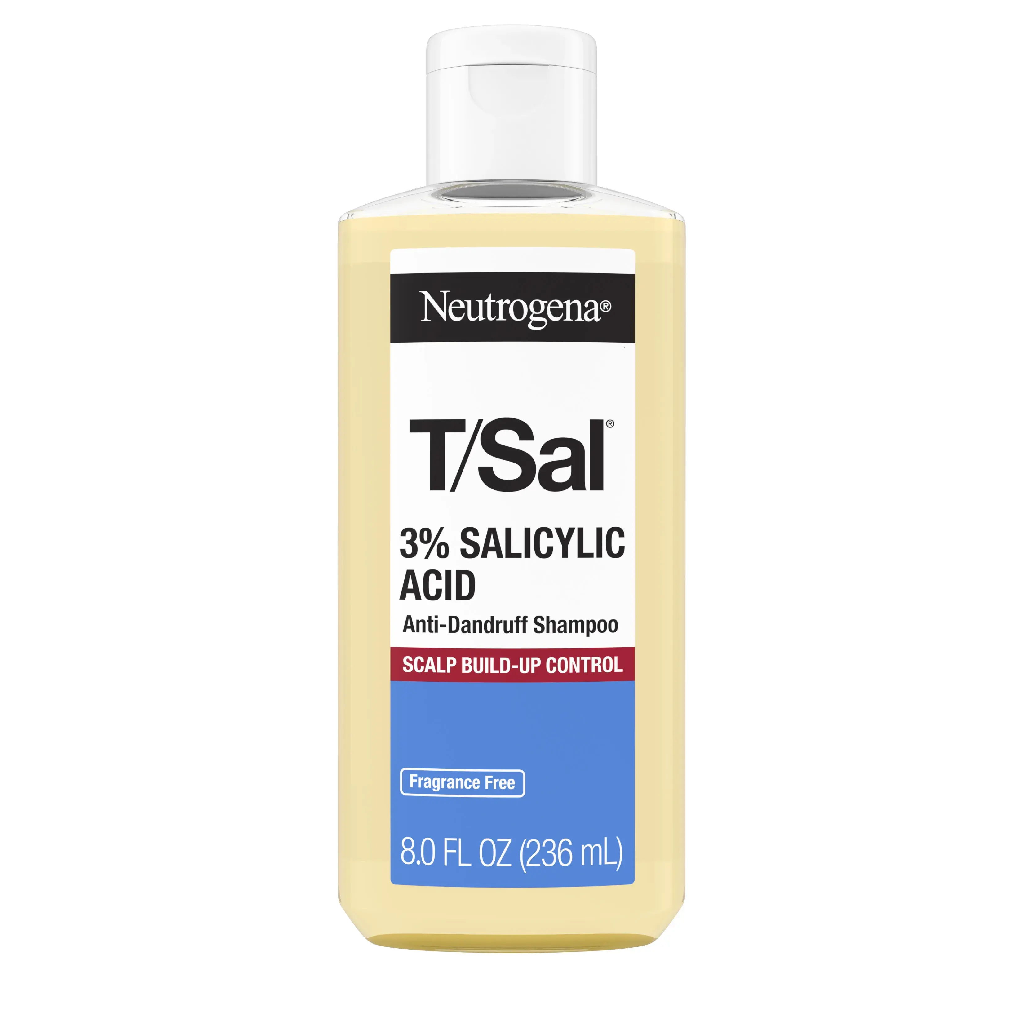 Neutrogena T/Sal 3% Salicylic Acid Anti-Dandruff Shampoo, 8 Fl. Oz Front of Packaging