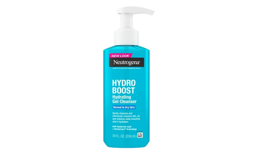 Neutrogena® Hydro Boost Face Wash, Hyaluronic Acid Hydrating Cleansing Gel, front of the packaging