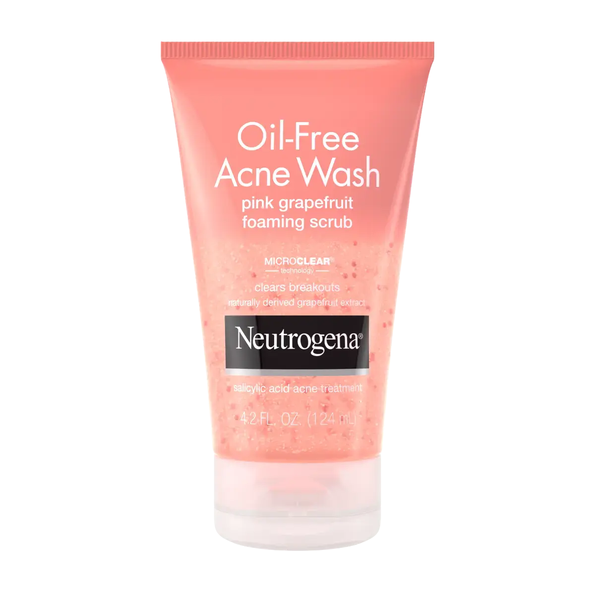 Neutrogena® Oil-Free Acne Wash Pink Grapefruit Foaming Scrub, 4.2 Fl. Oz, front of pack