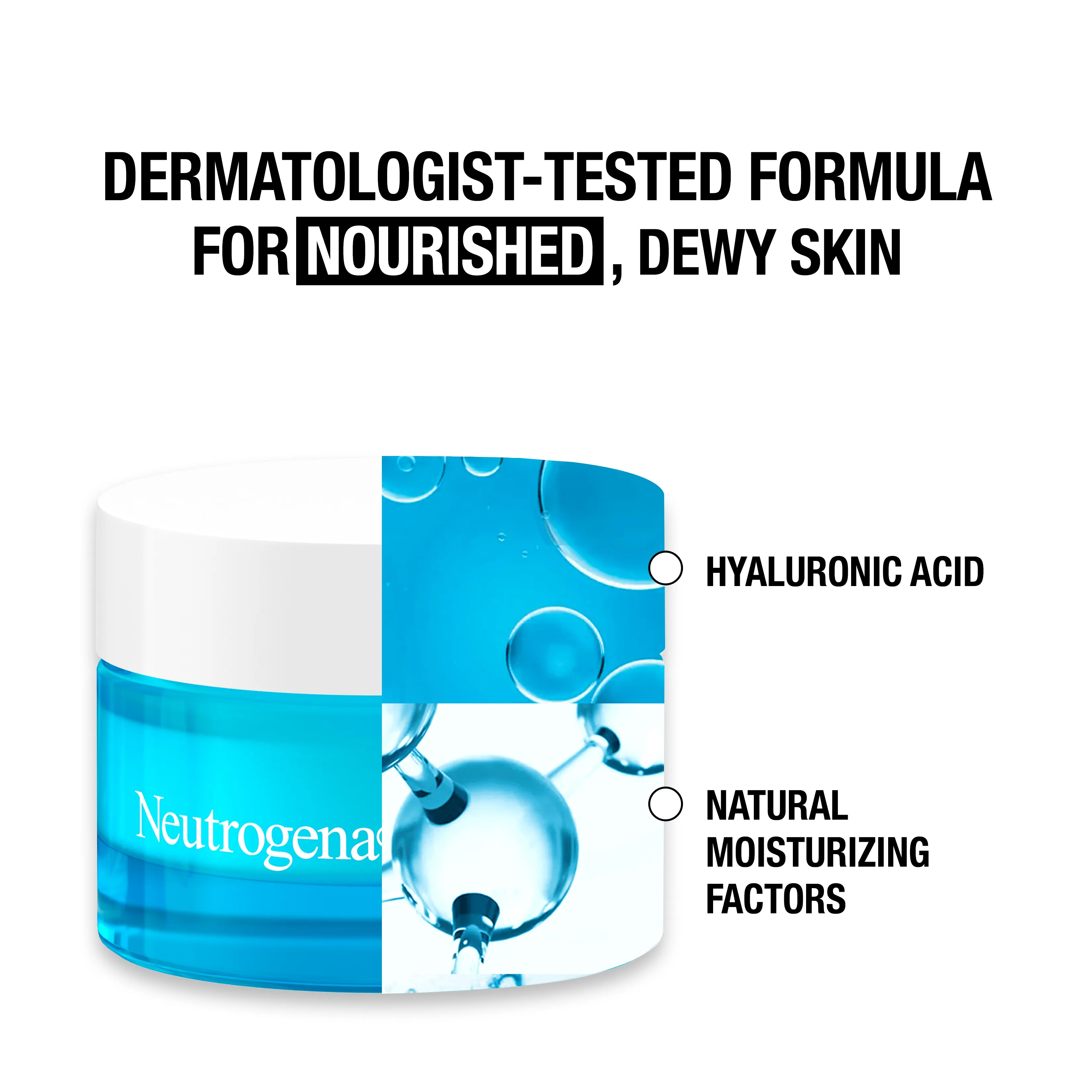 Dermatologist-tested formula for nourished, dewy skin.