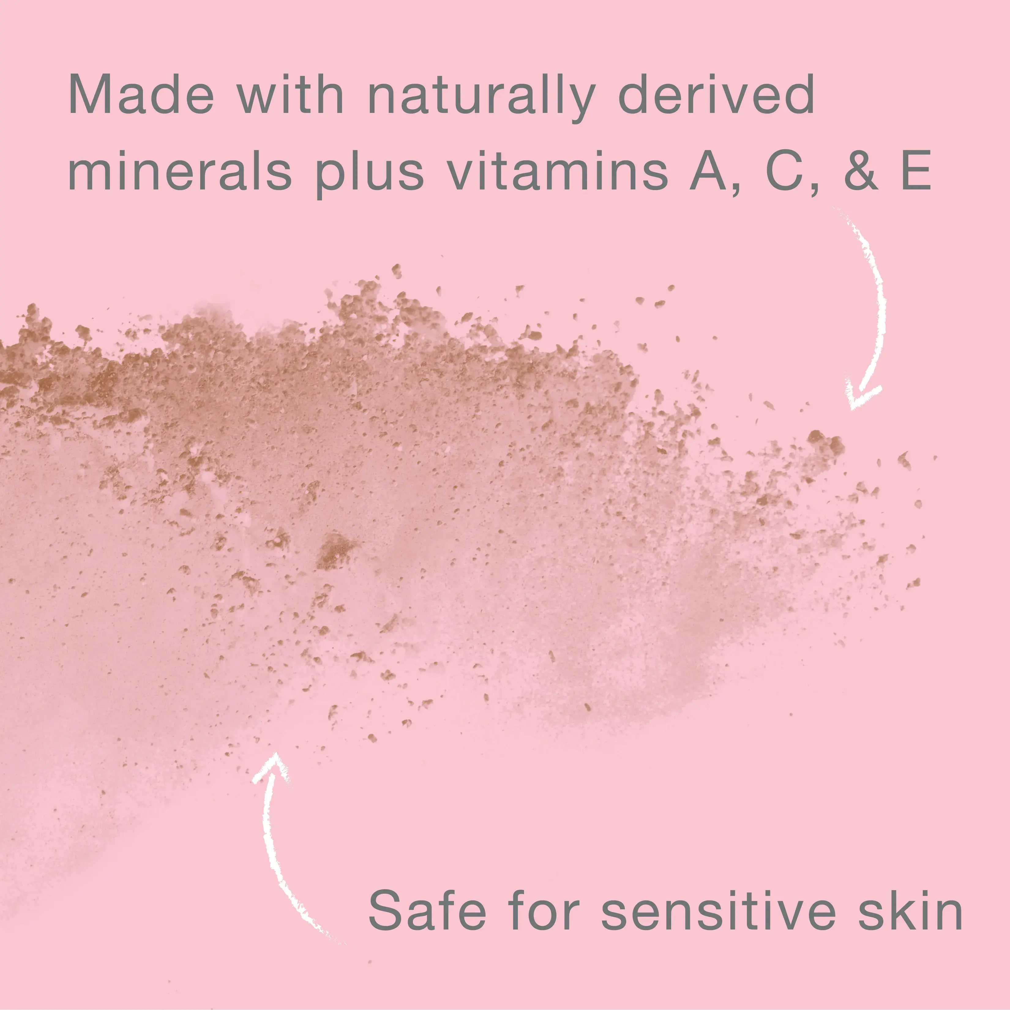 Mineral Sheers Loose Powder Foundation made with naturally derived minerals plus vitamins A, C, & E. Safe from sensitive skin