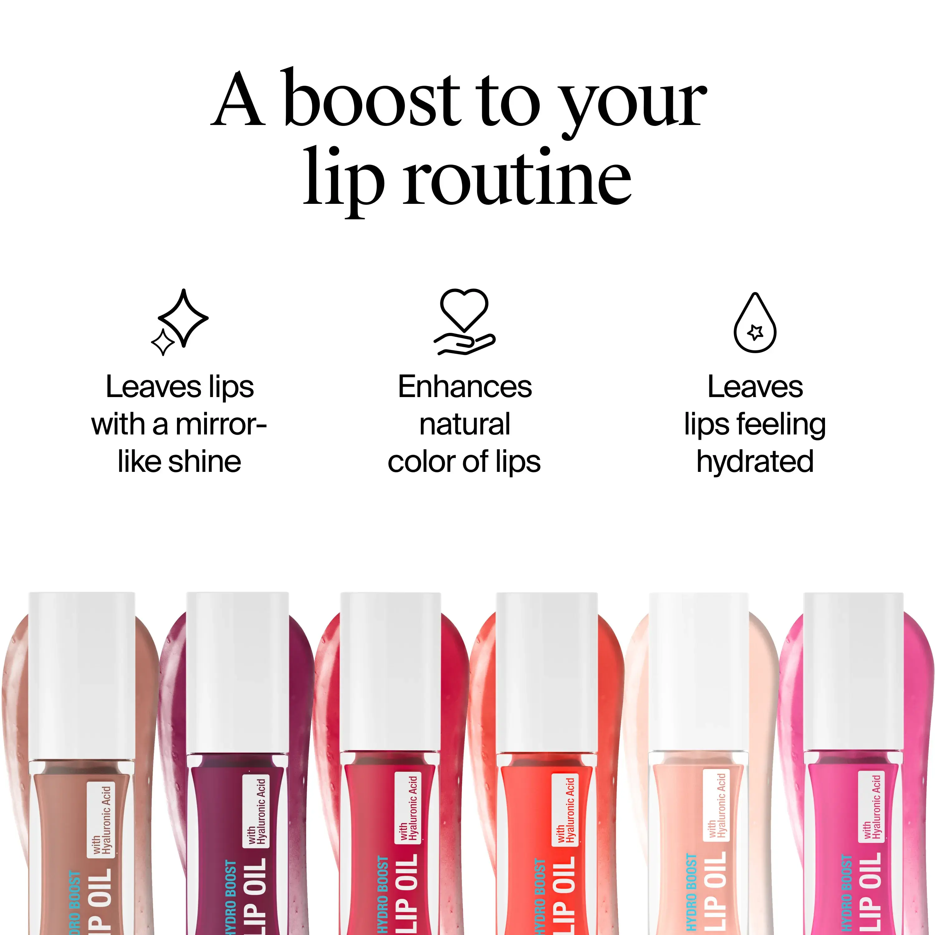 A boost to your lip routine. Leaves lips with a mirror-like shine, enhances natural color of lips, leaves lips feeling hydrated