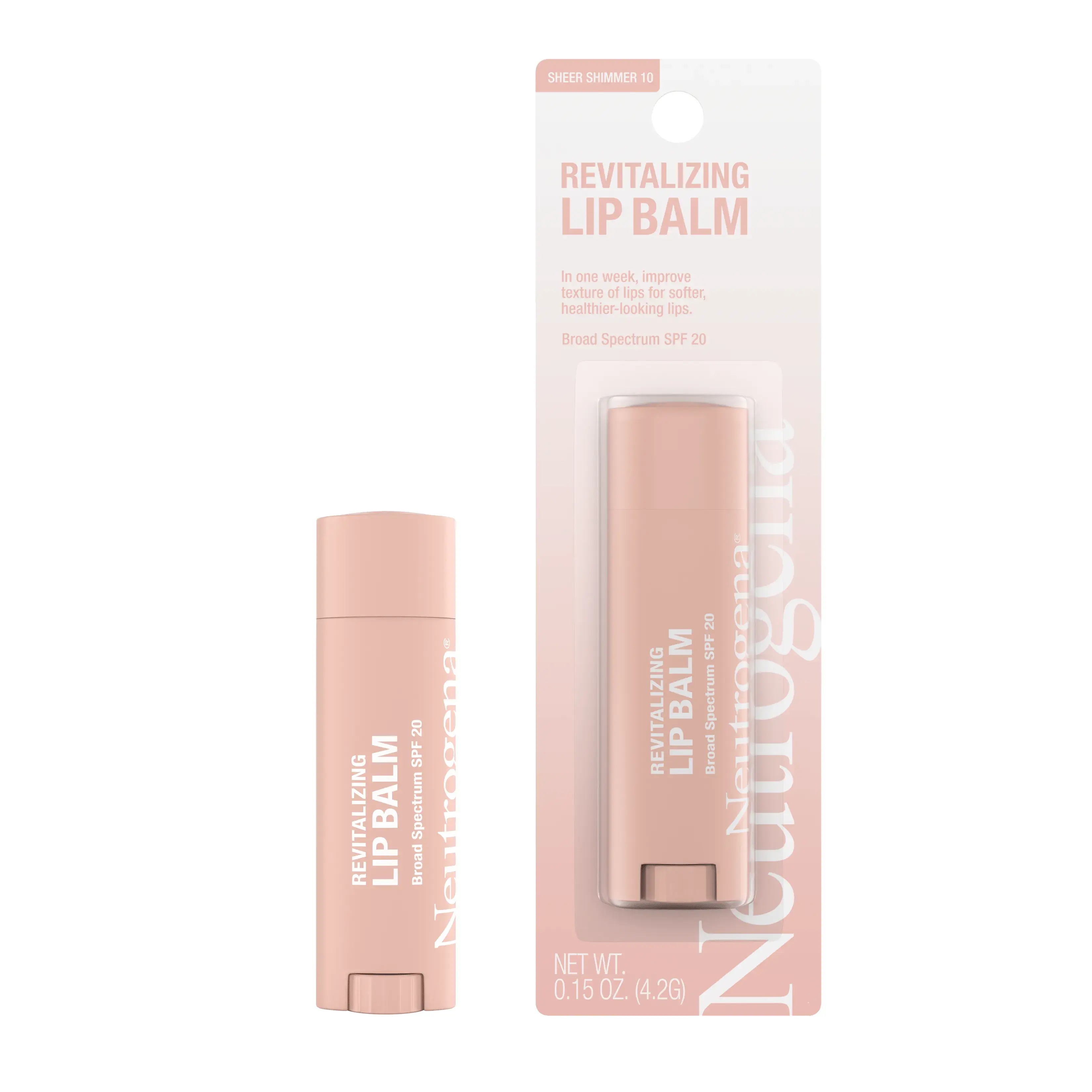 Neutrogena Revitalizing Lip Balm SPF 20, Sheer Shimmer 10, .15 Oz