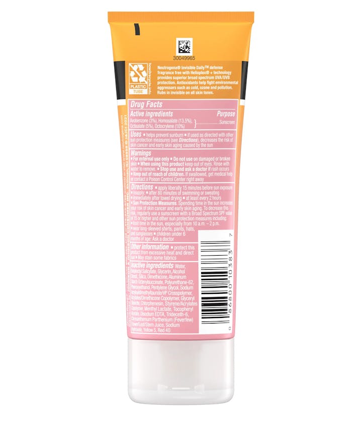 Neutrogena® Invisible Daily™ Defense Sunscreen Lotion, Broad Spectrum SPF 60+, Fragrance Free