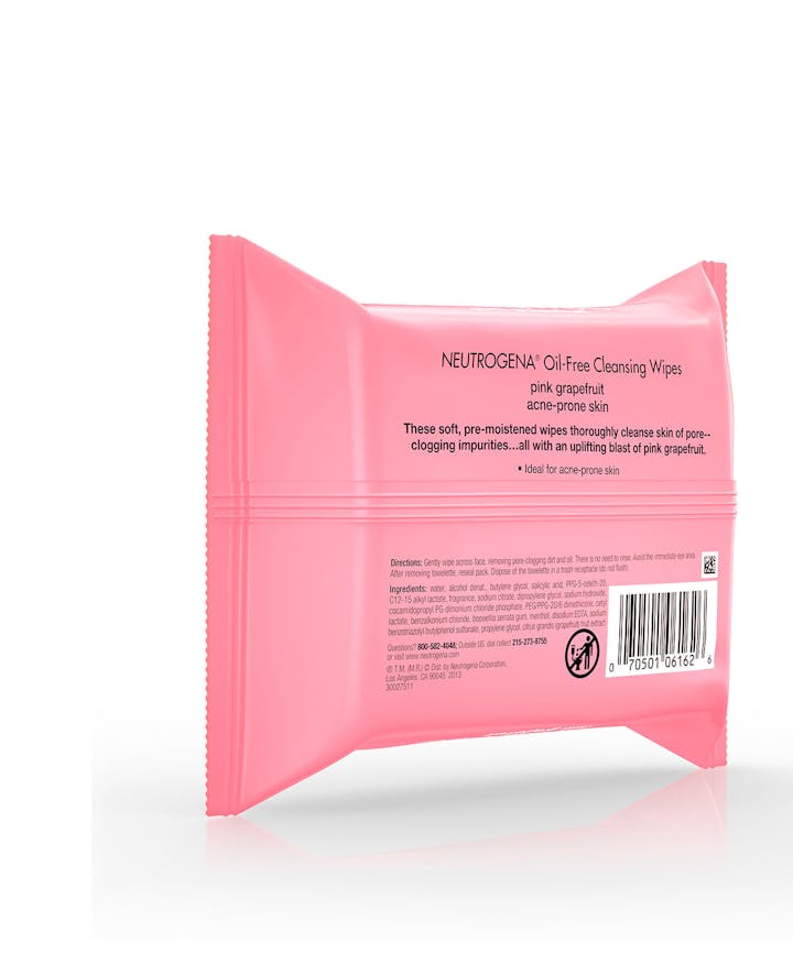 Oil-Free Cleansing Wipes-Pink Grapefruit