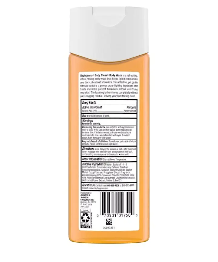 Body Clear&reg; Oil-Free Body Acne Wash with Salicylic Acid