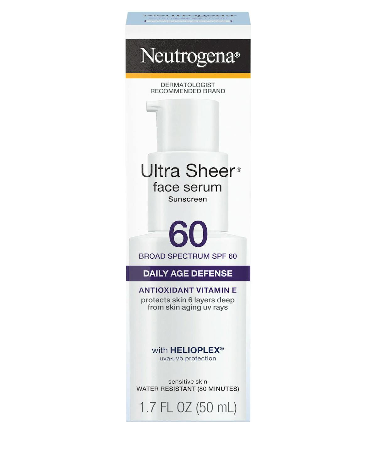 Ultra Sheer® Oil-Free Face Serum With Vitamin E SPF 60+