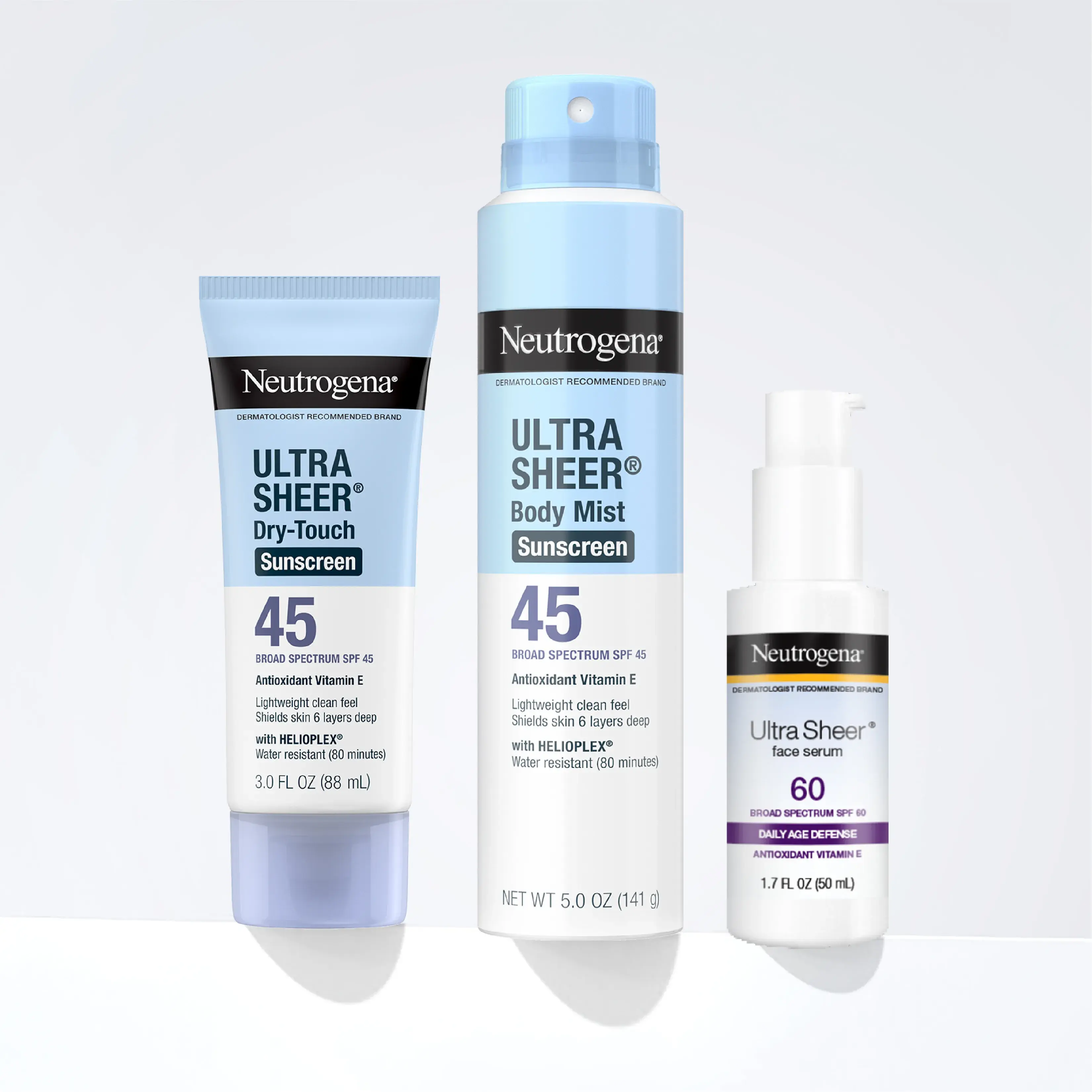 Neutrogena Ultra Sheer Dry-Touch Sunscreen Lotion Broad Spectrum SPF 45, 3 Fl. Oz