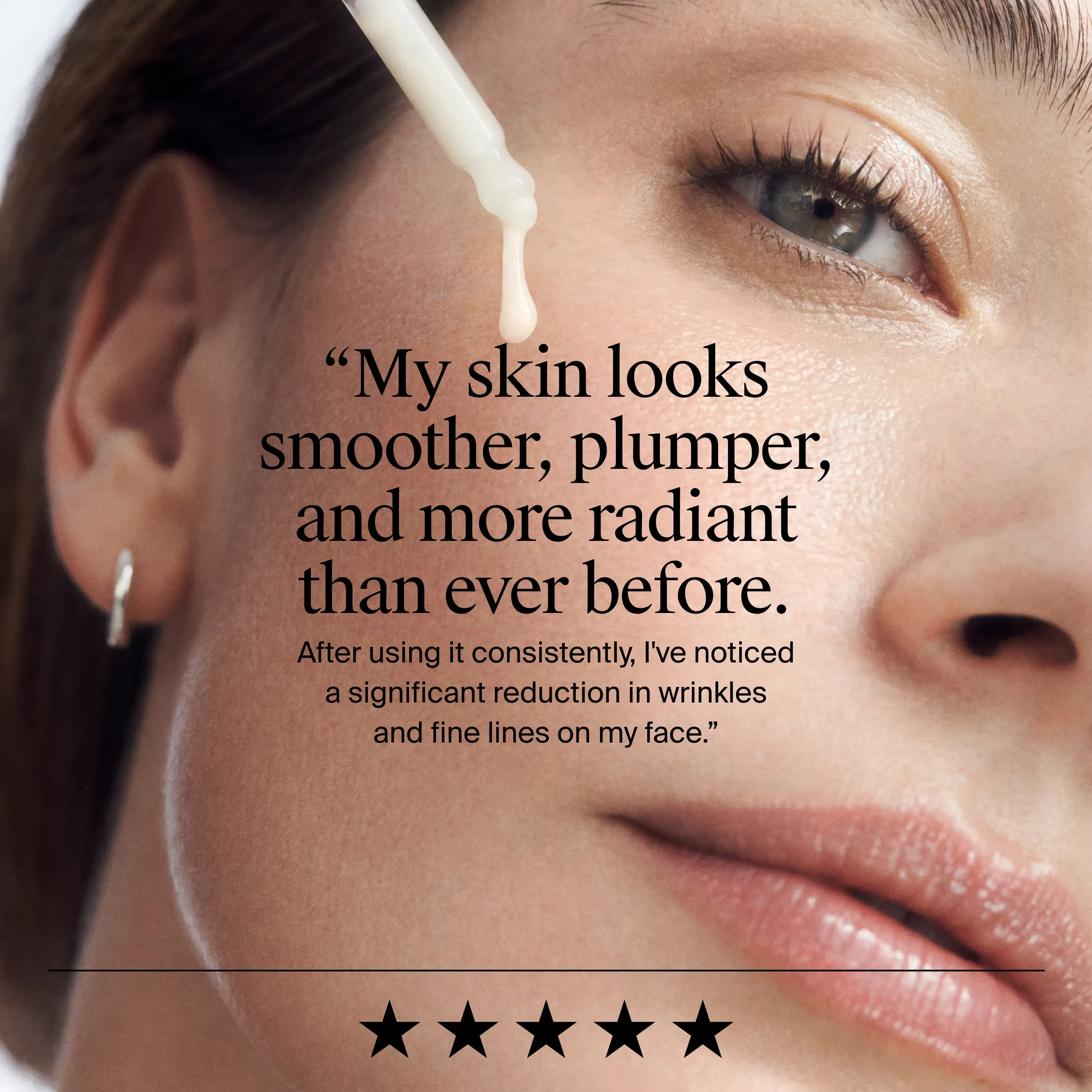 Rapid Wrinkle Repair Retinol Renewal Serum testimony: “My skin looks smoother, plumper, and more radiant than ever before“