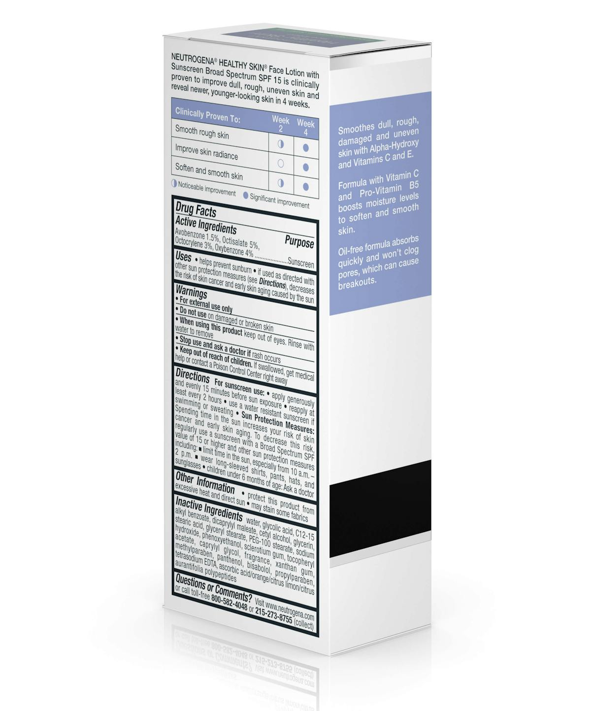Healthy Skin Face Lotion with Sunscreen Broad Spectrum SPF 15