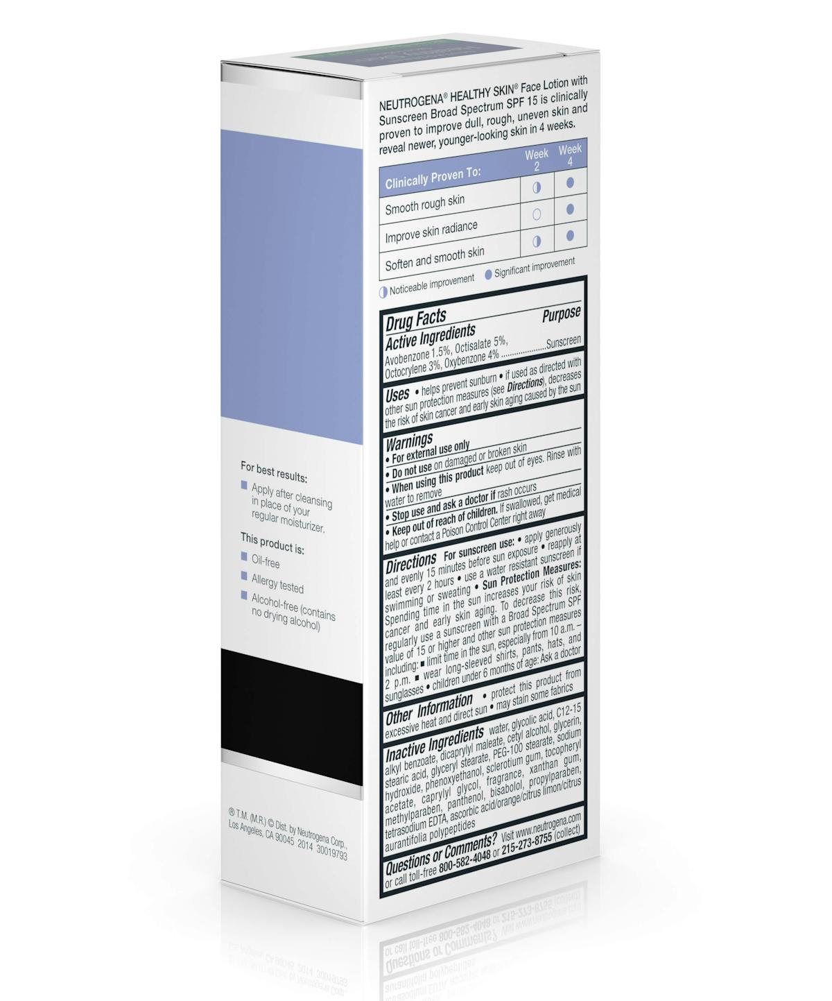 Healthy Skin Face Lotion with Sunscreen Broad Spectrum SPF 15