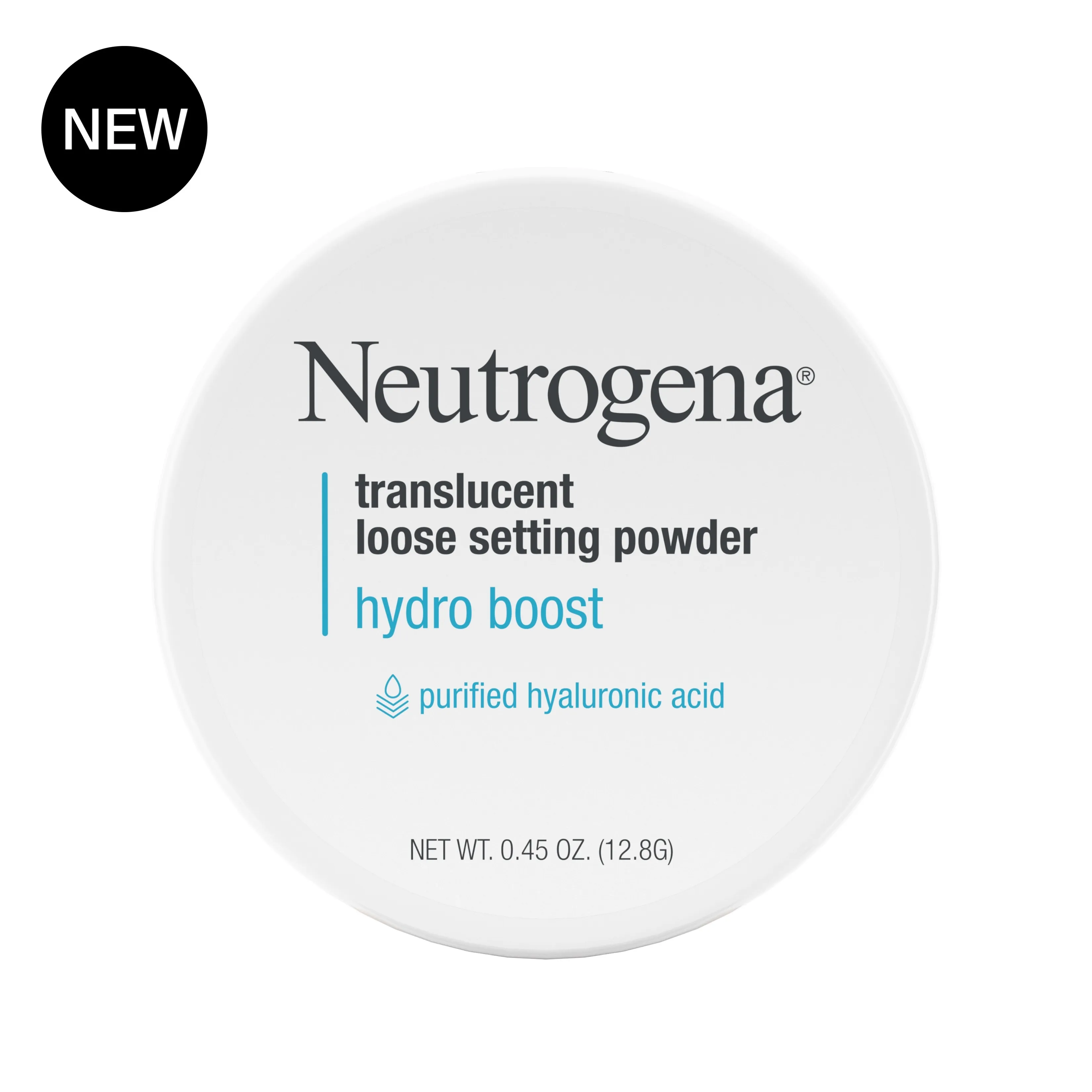 Neutrogena Hydro Boost Translucent Lose Setting Powder, 0.44 Oz, front image with badge.